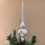 Peter's Seasons Snowman Glass Tree Topper Finial