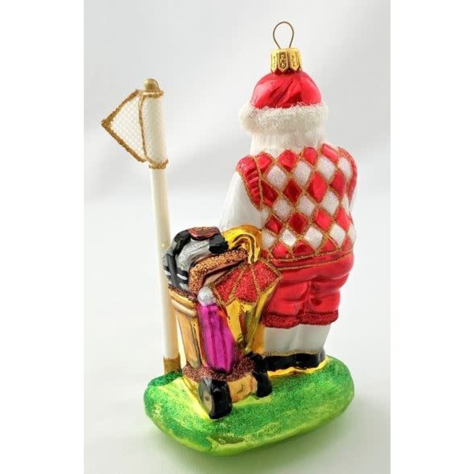 Huras Family Santa Making the Putt Ornament