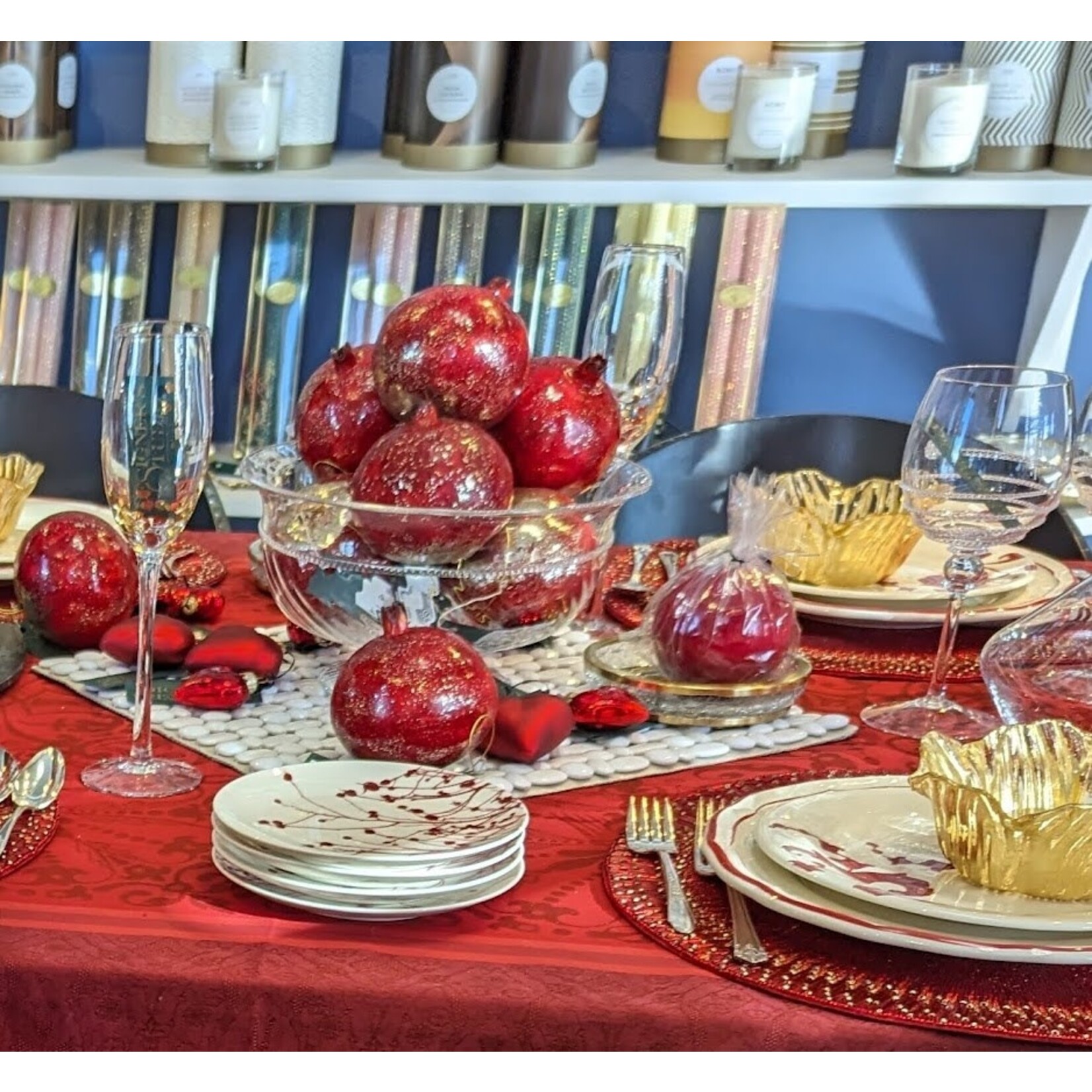 Caskata Winter Berries Canapé Plates Set of 4