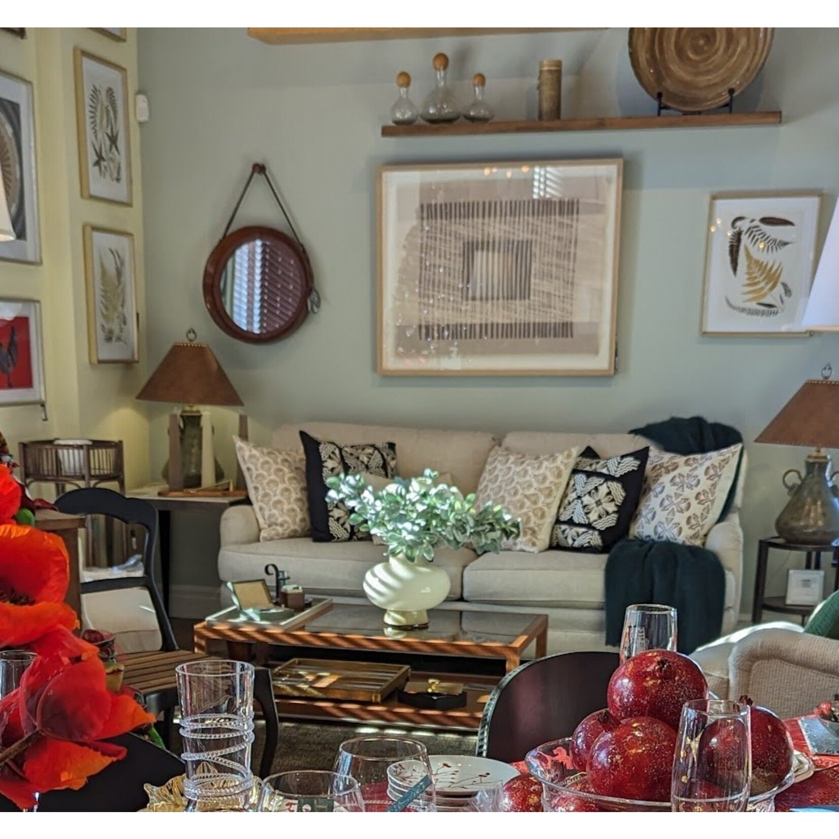 Wendover Art Group Bamboo Textile 2 Framed Artwork