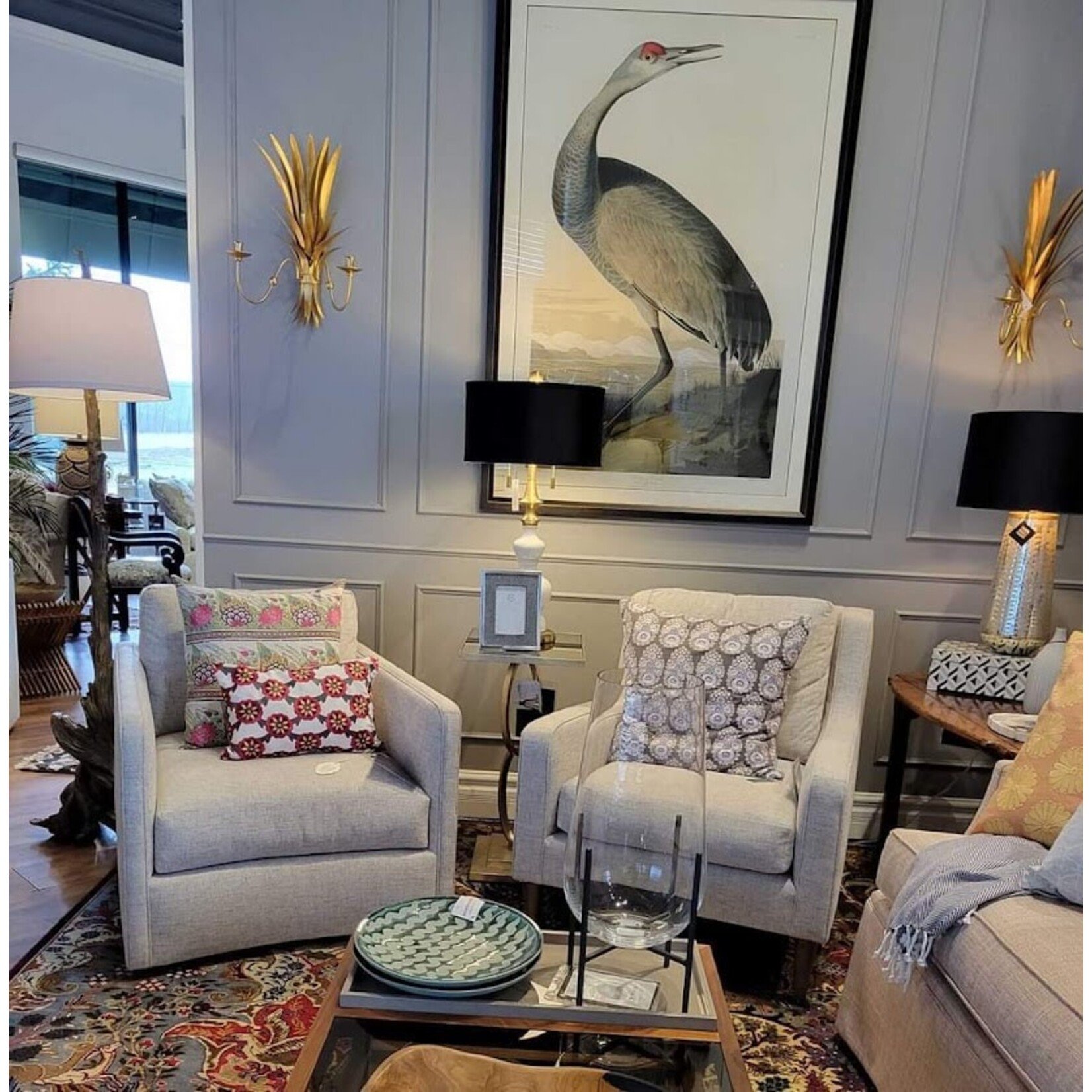 Zodax Salema Glass Vase Hurricane on Metal Stand - Large