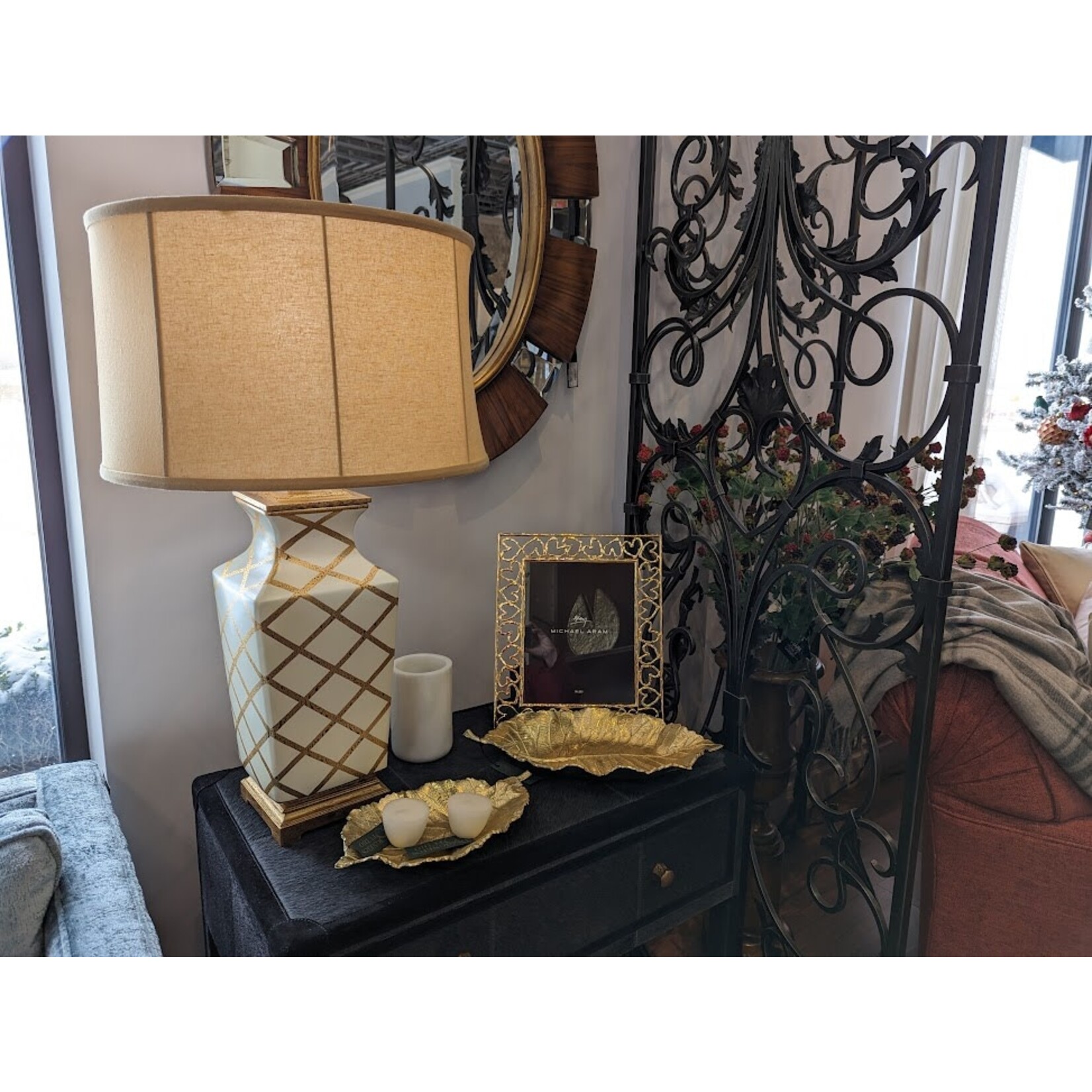 Napa Home and Garden Alegra Gold Leaf Tray Set of 2