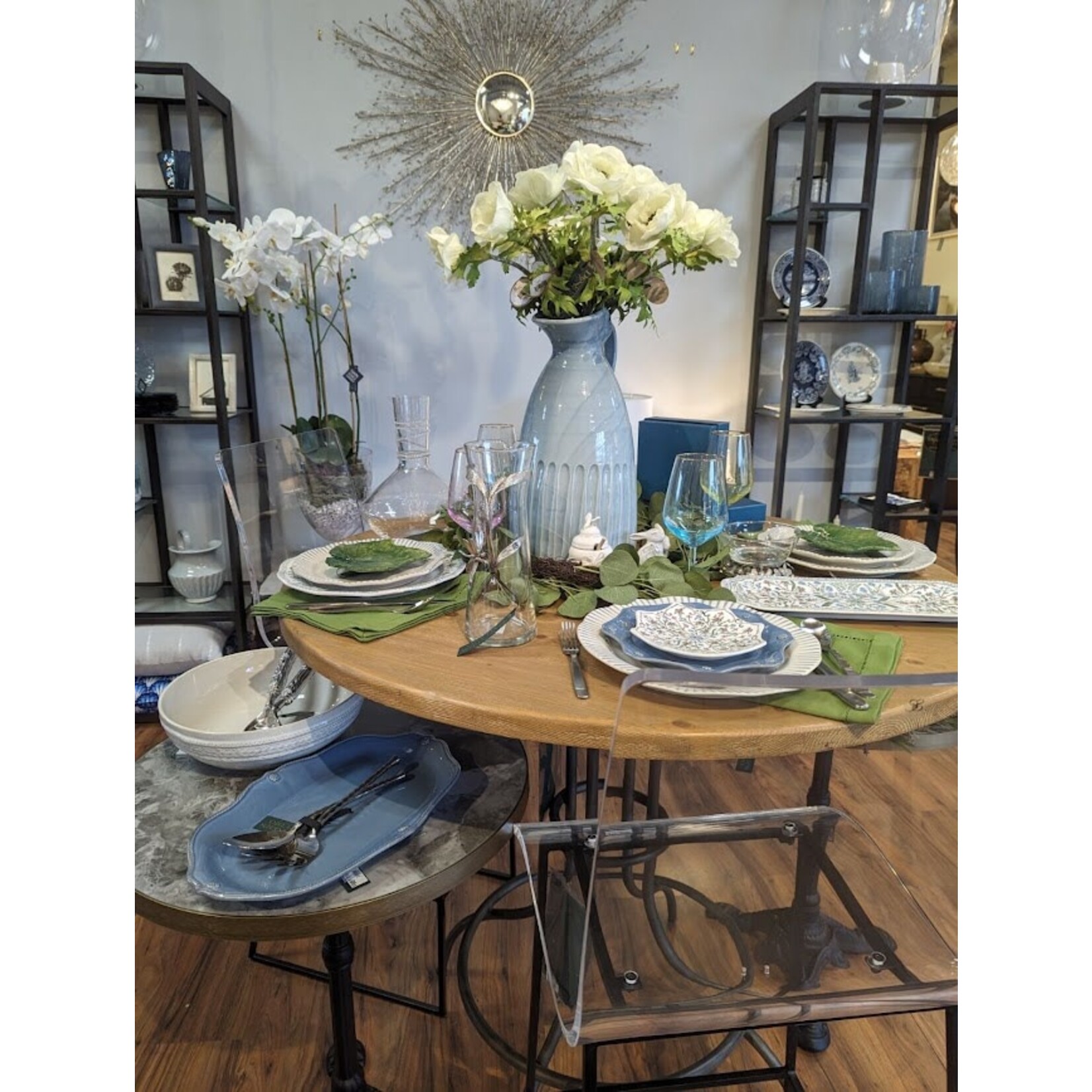 Juliska Berry & Thread Scalloped Serving Platter Chambray Blue