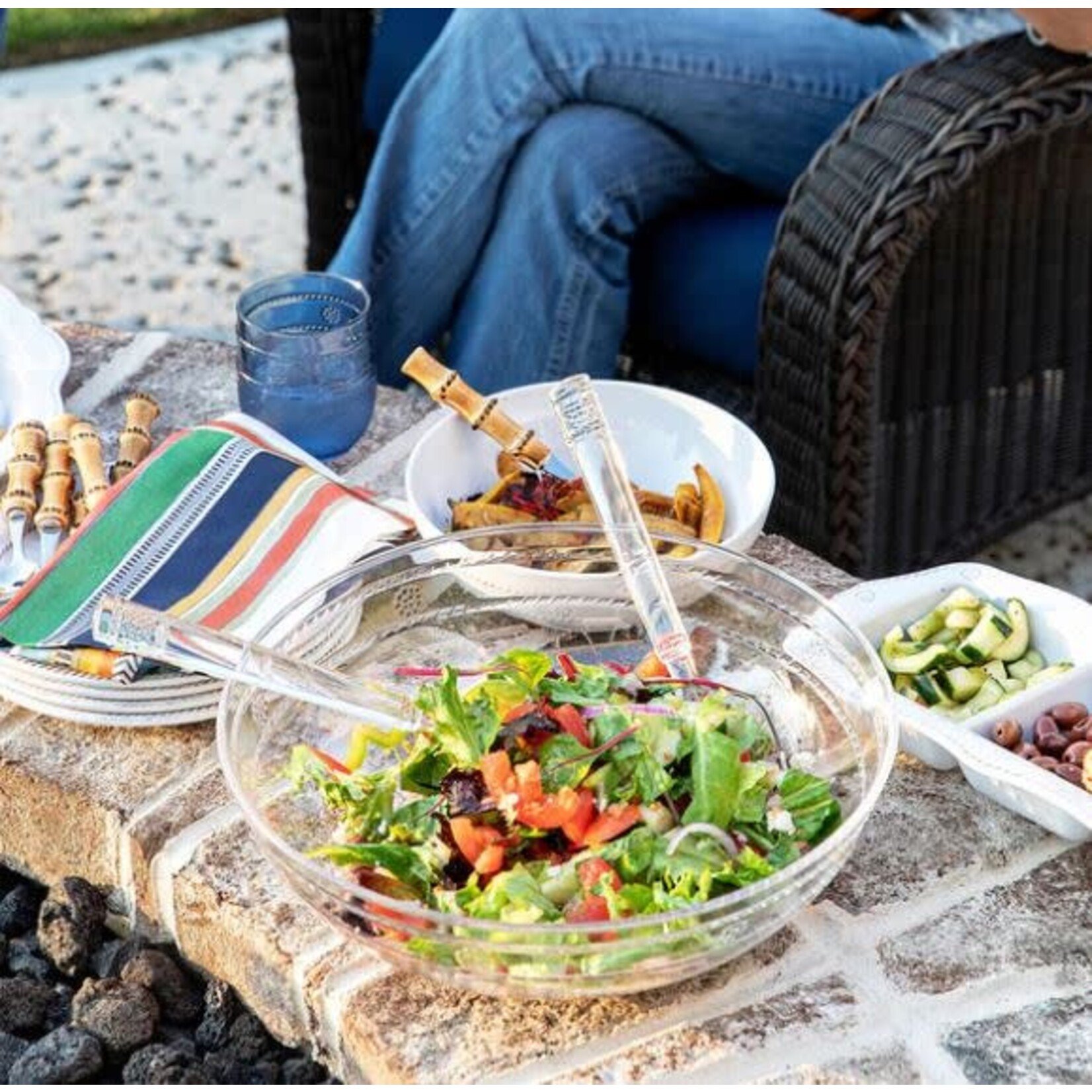 Juliska Isabella Acrylic Melamine Serving Bowl 13"