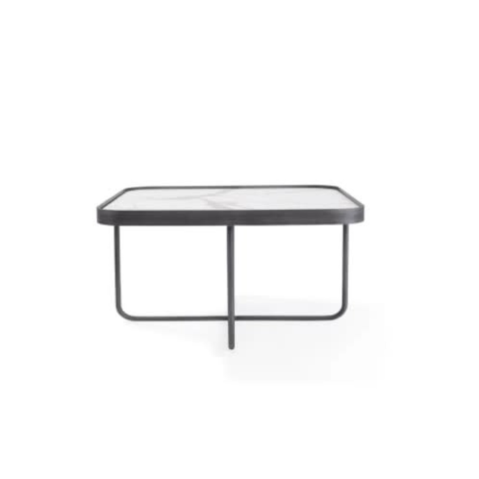 Bellini Modern Living Anna Cocktail Table with White Calcatta Top