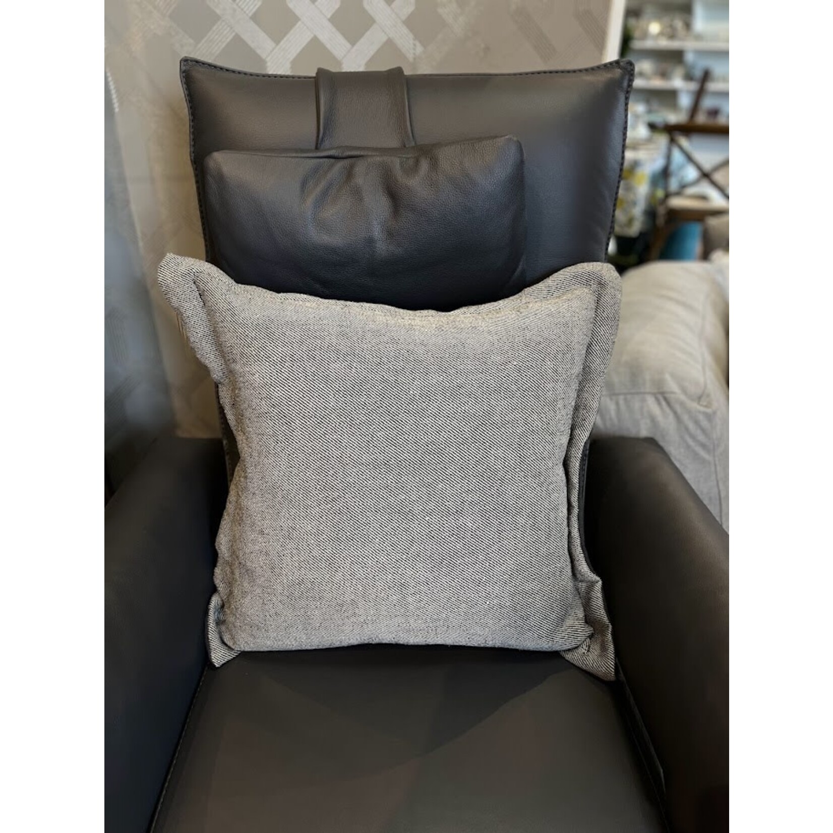 Gabby Linen Lover Breezy 22x22 Pillow with Feather Insert
