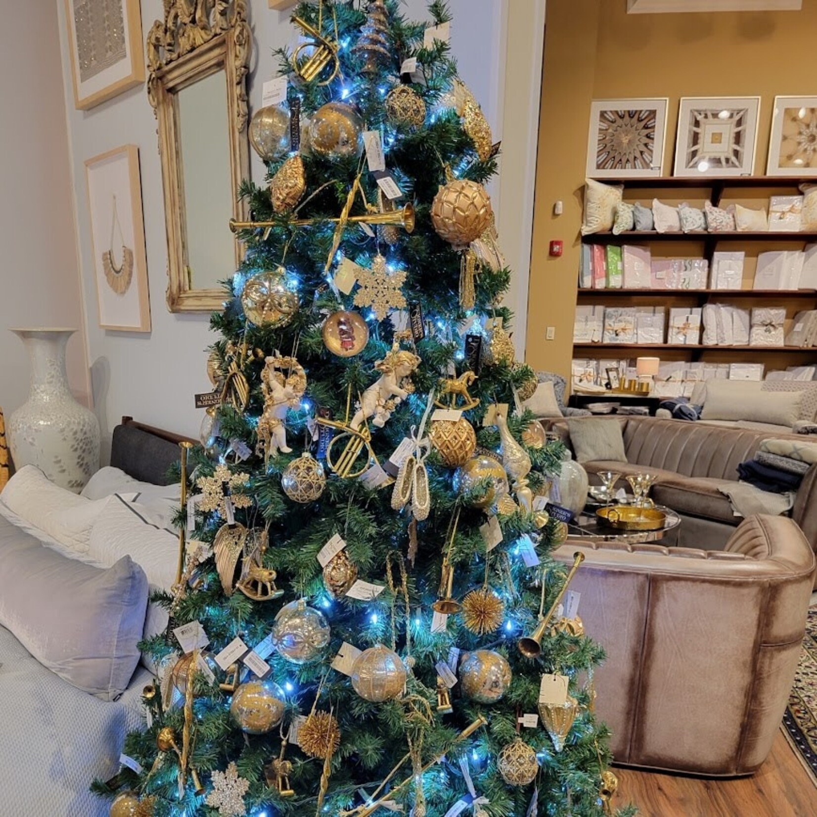 Katherine's Collection Gilded Gold Embossed Ball Ornament