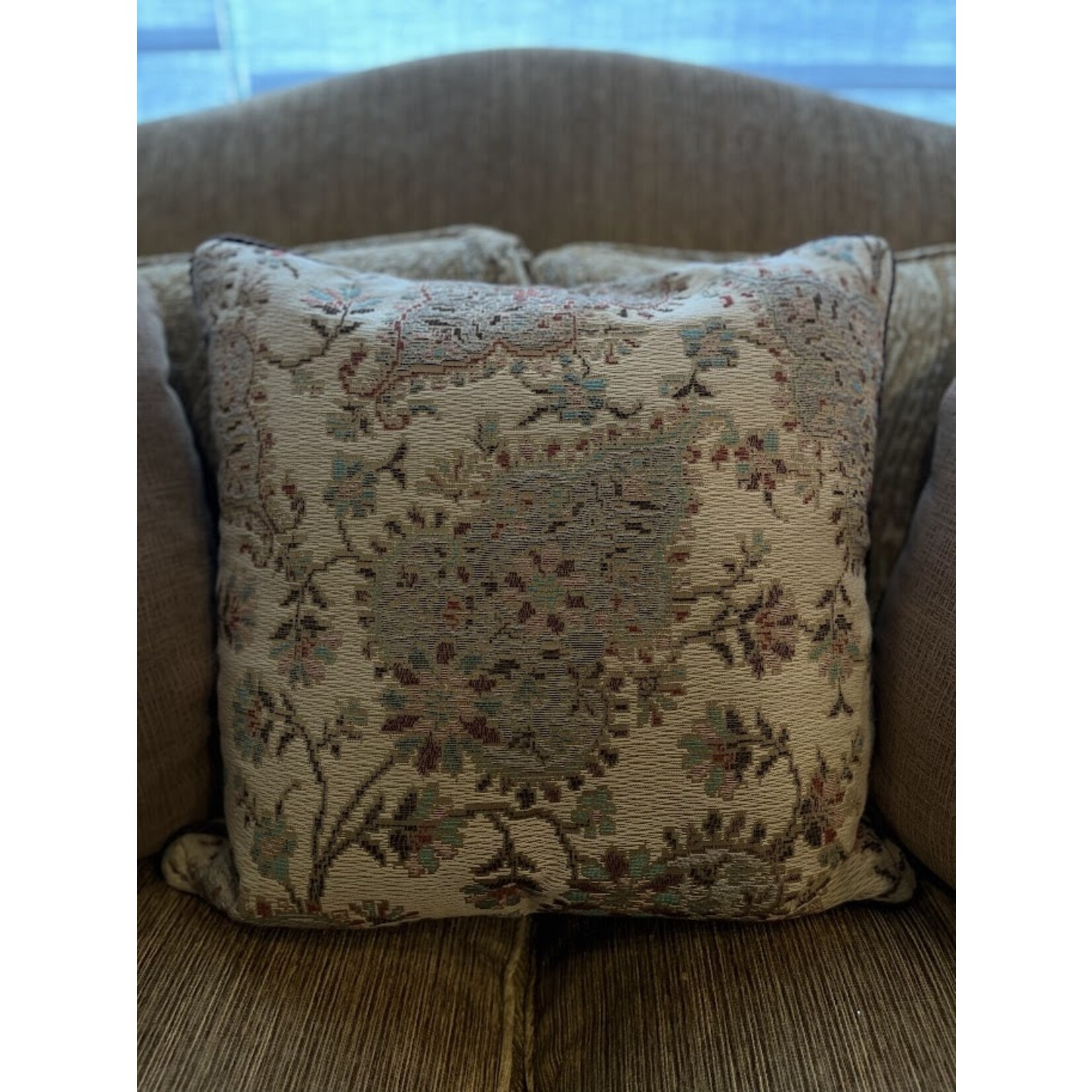 Henredon Floral Pillow with Welt