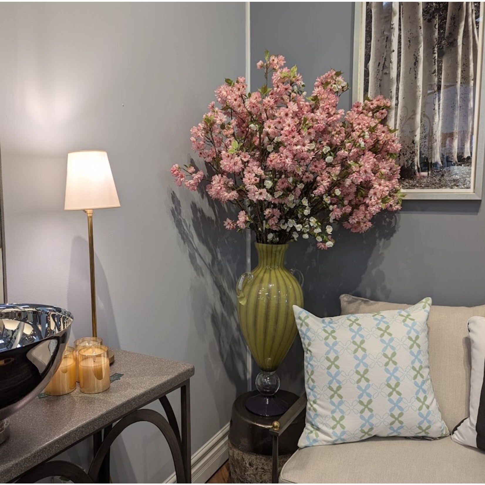 Napa Home and Garden Cherry Blossom Branches 48" Bundle of 2 White Faux