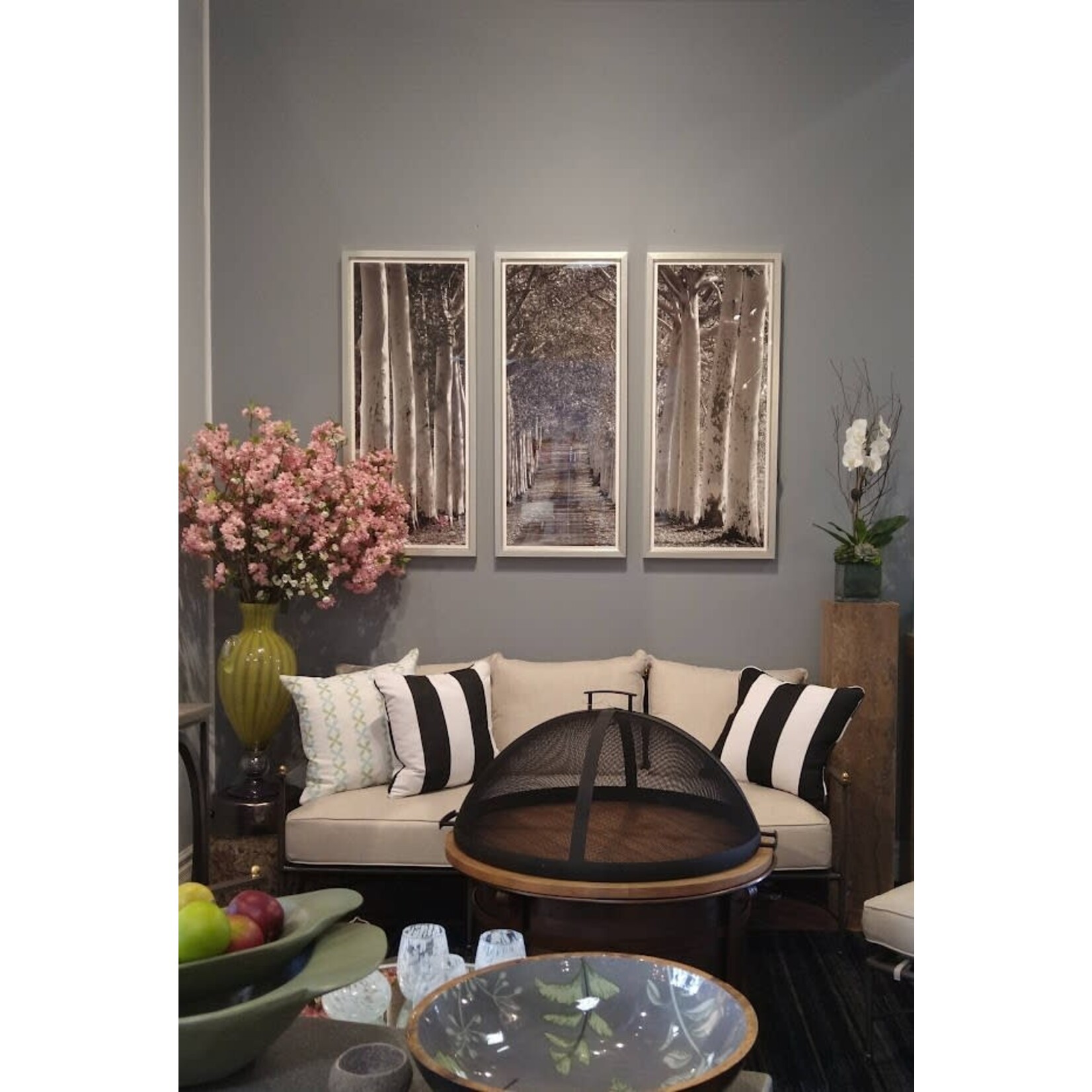 John Robshaw Textiles Yug Blue & Green Decorative Outdoor Pillow 22"x22"