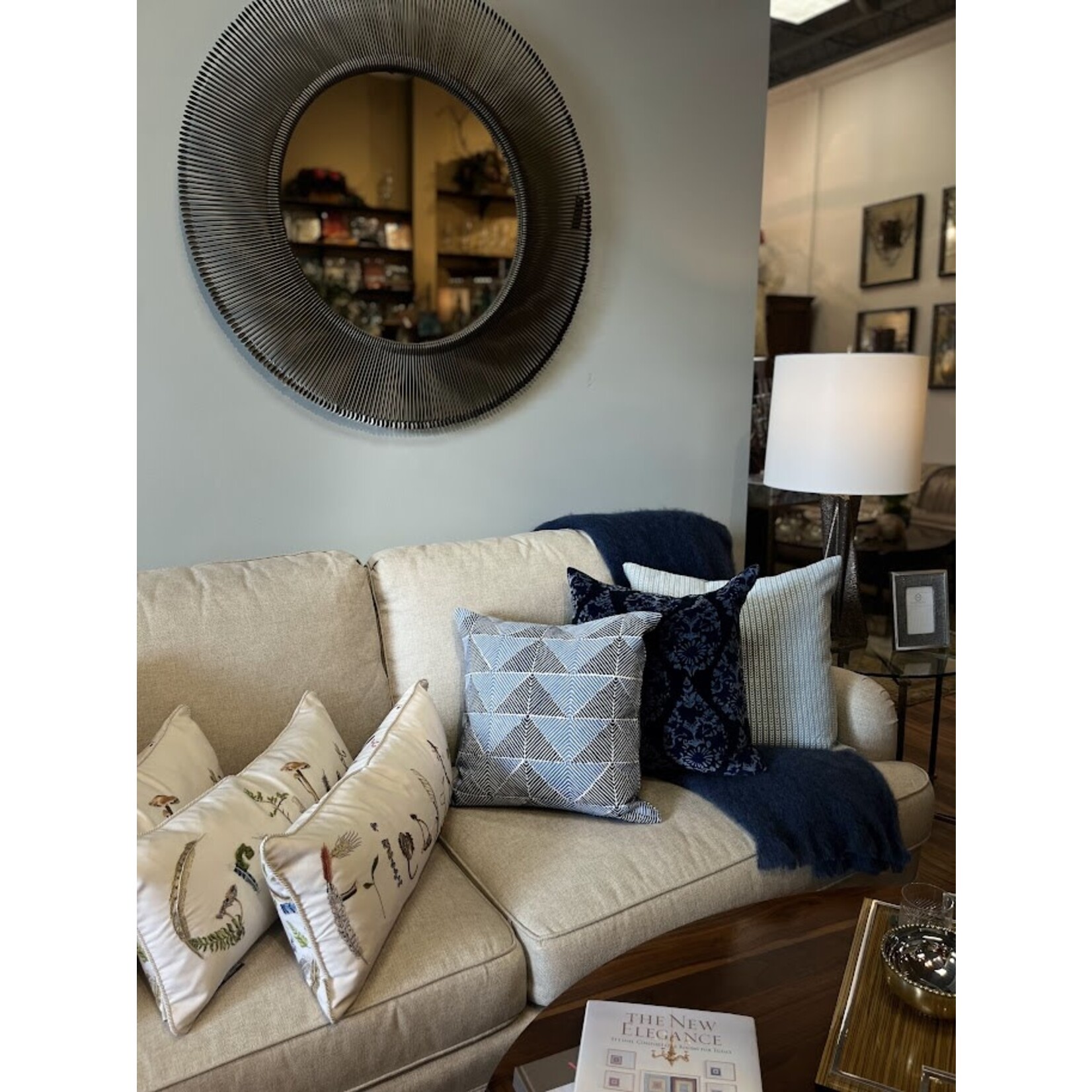 Made Goods Dawn Mirror Antiqued Brass Iron