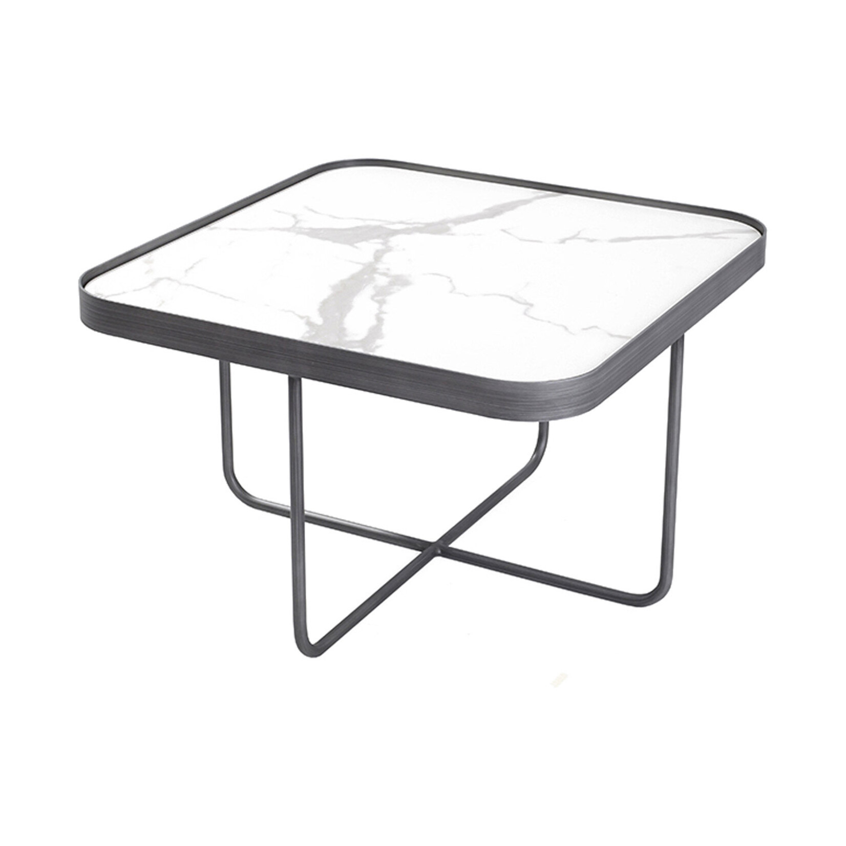 Bellini Modern Living Anna Cocktail Table with White Calcatta Top