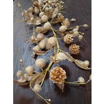 Salzburg Creations Inc Ivory & Gold Beaded Fruit Garland 60"