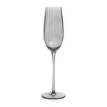 Zodax Madeleine Optic Glassware Smoke Champagne Flute