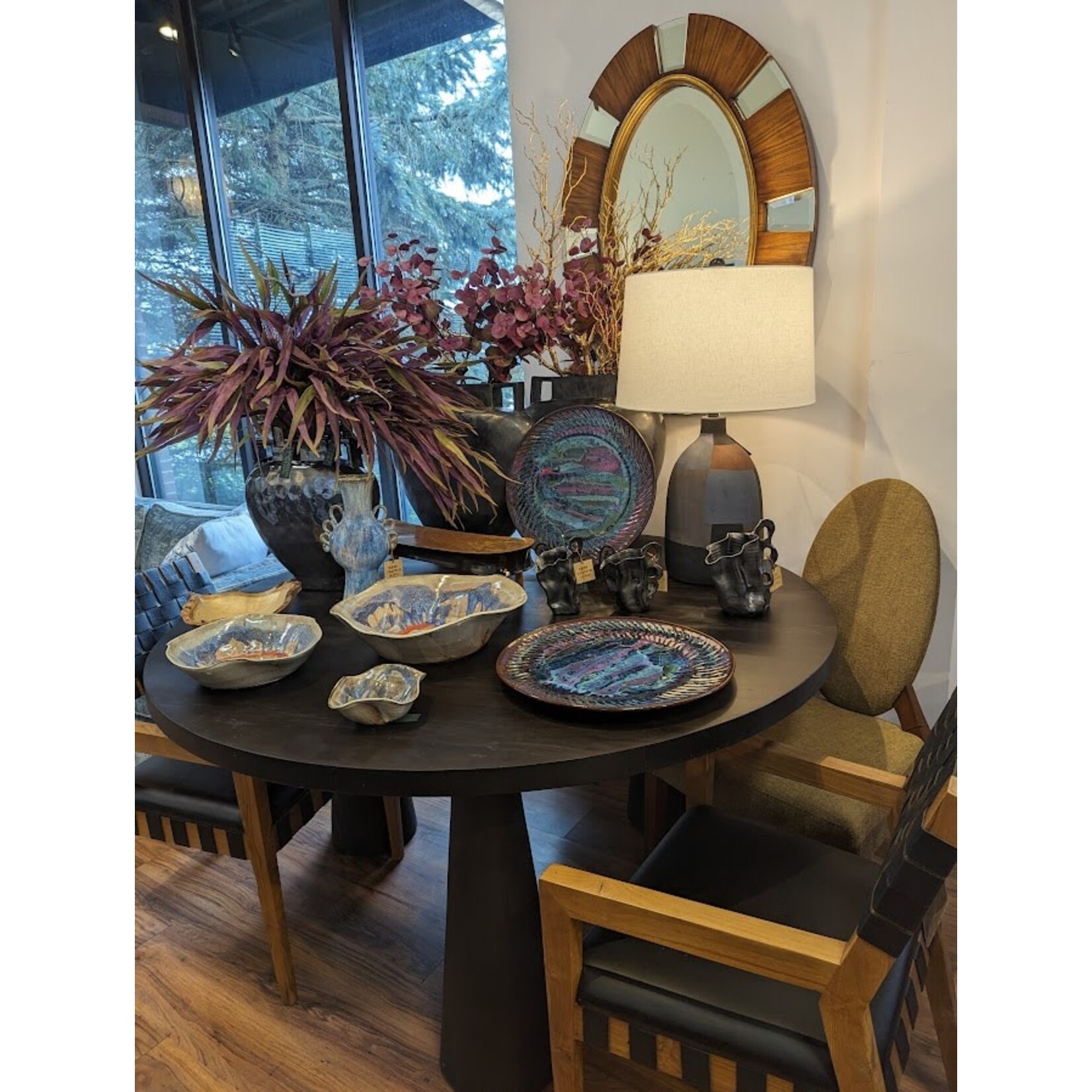 Noir David Round 3 Leg Dining Table