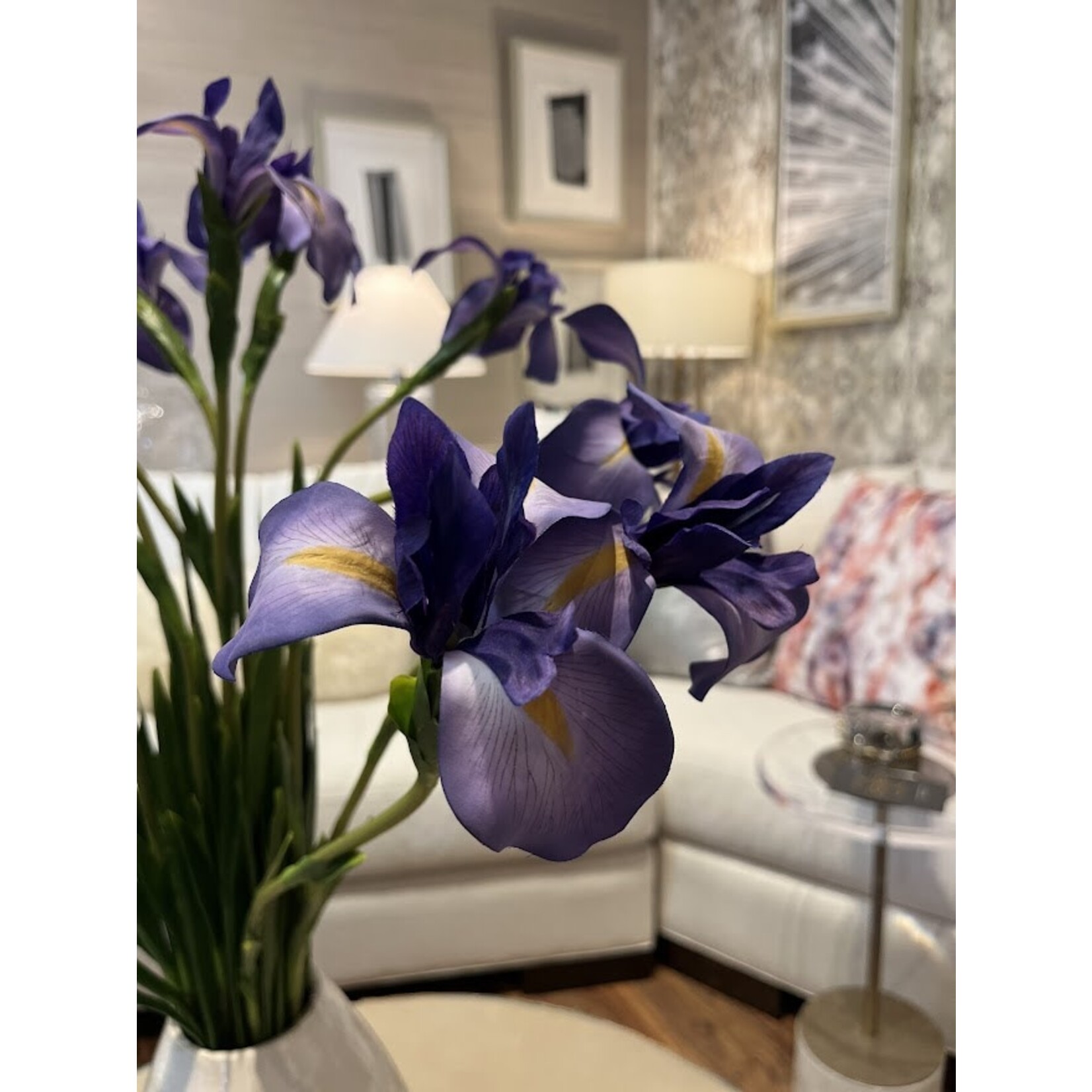 Napa Home and Garden Dutch Iris Faux Stem 35" Purple