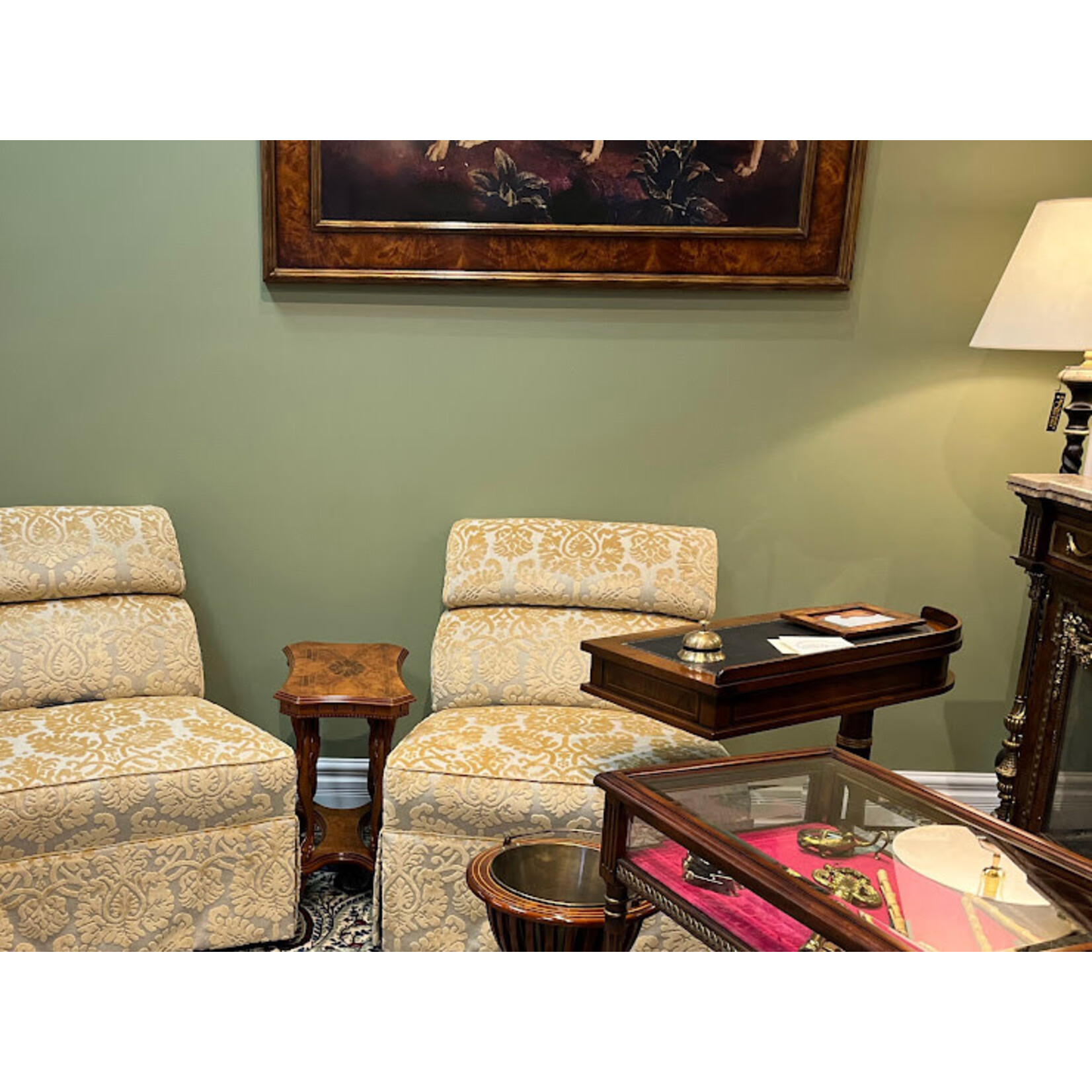 David Michael Small Inlayed Rectangular Table