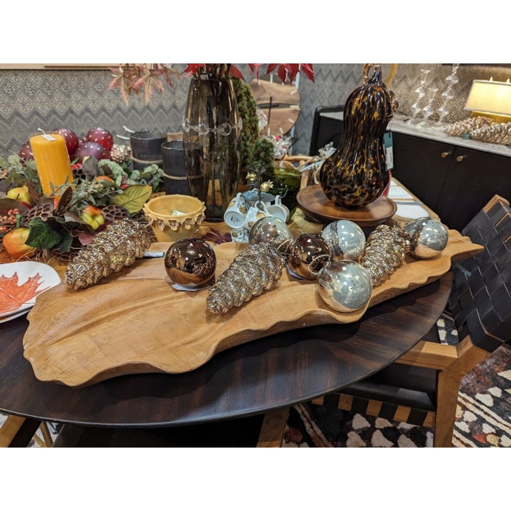 Vietri Rustic Garden Amber Ceramic Cachepot - Small 6.25" x 5"