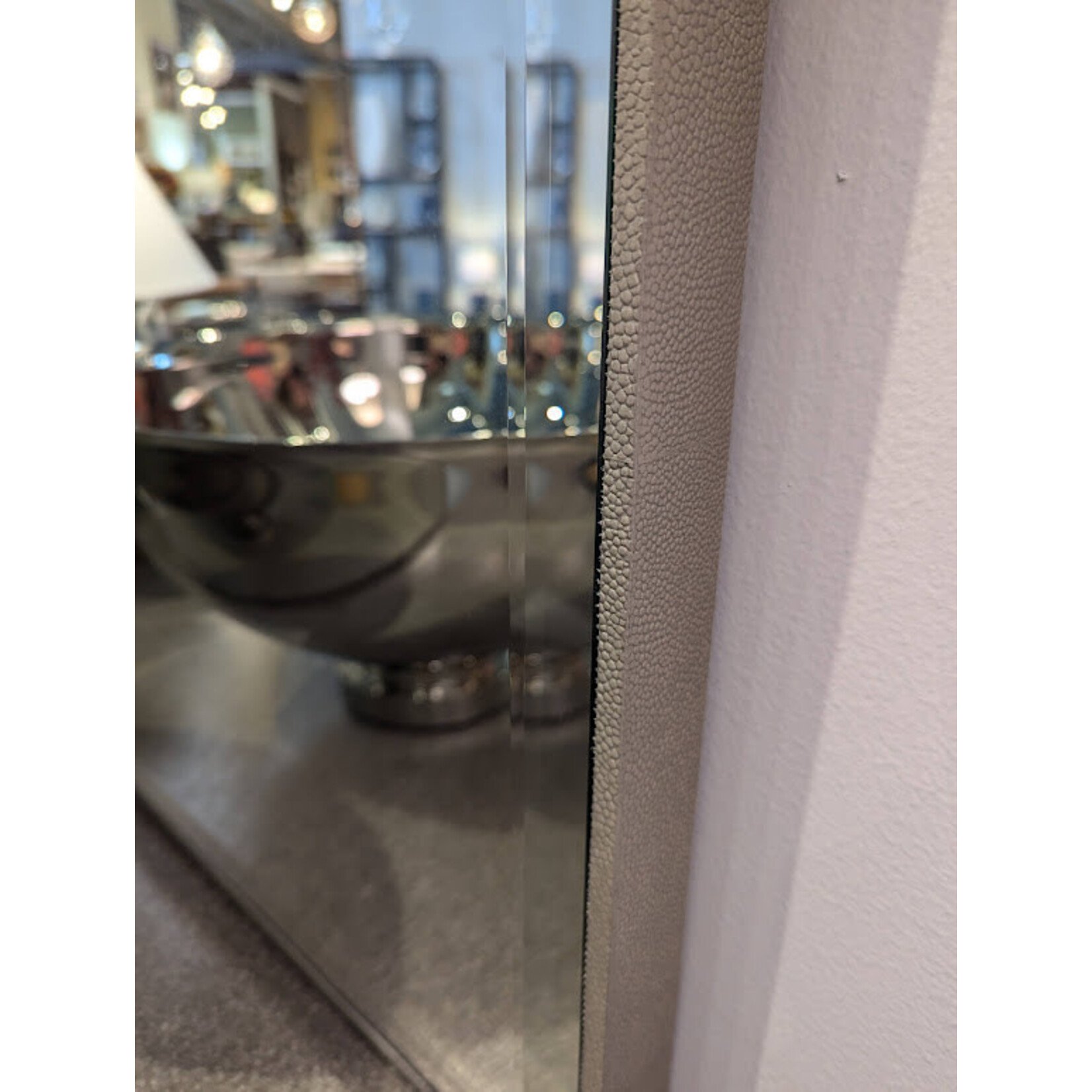 Made Goods Ariela Mirror Castor Gray Vintage Faux Shagreen