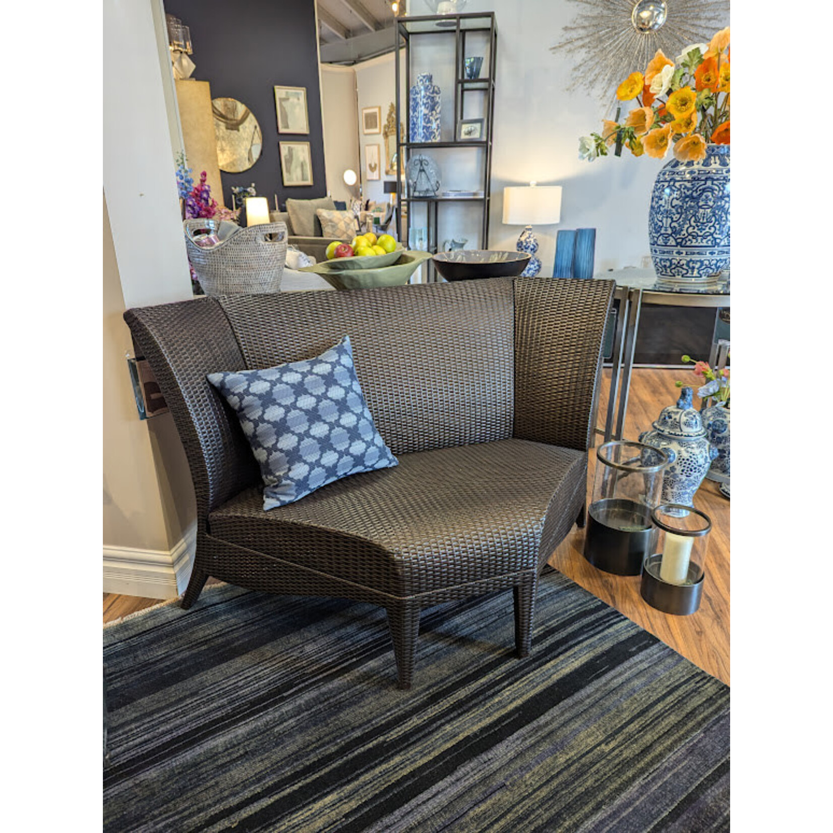 Summer Classics Athena Black Walnut Outdoor Sectional Corner Chair