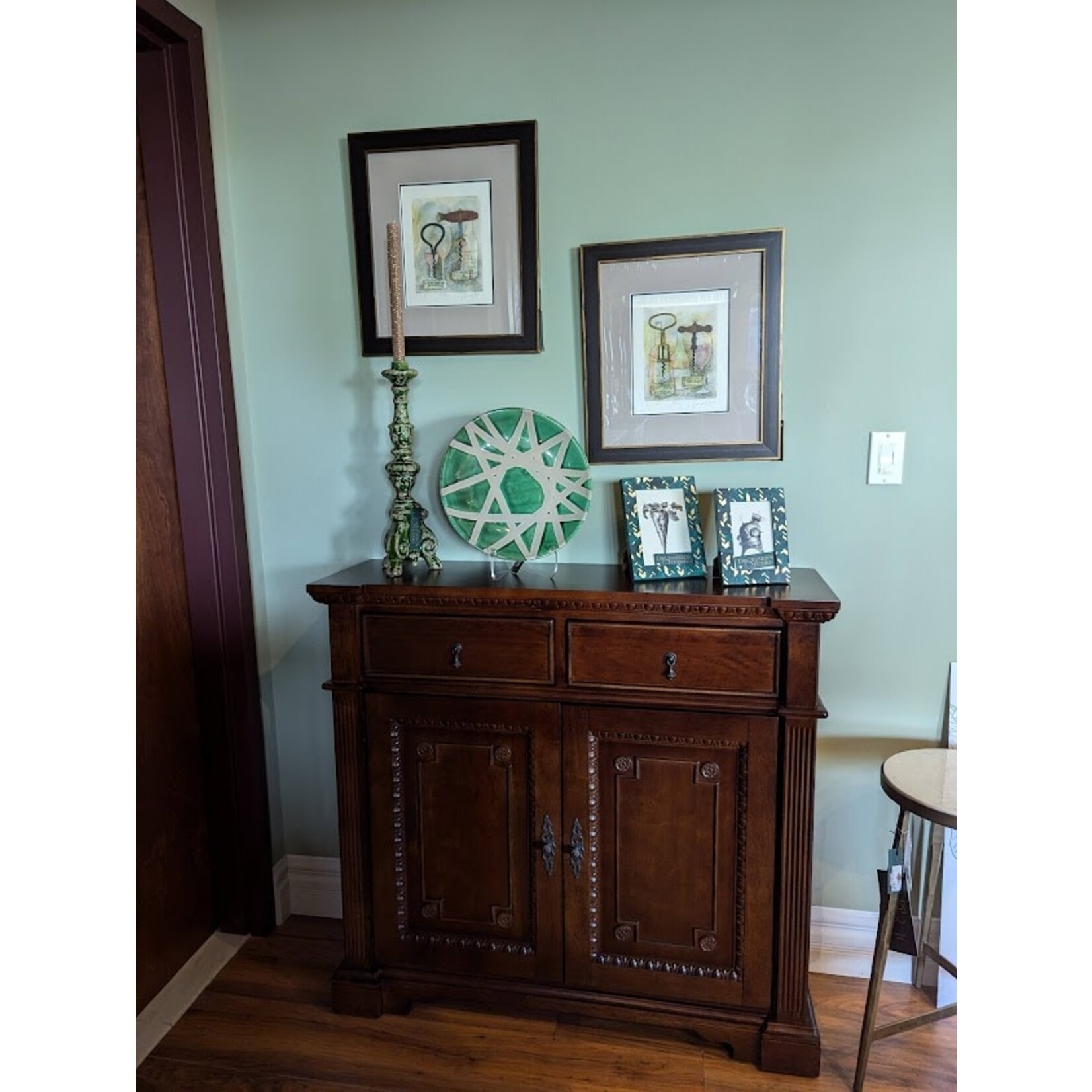 David Michael Candlestick 19" Pompei Green