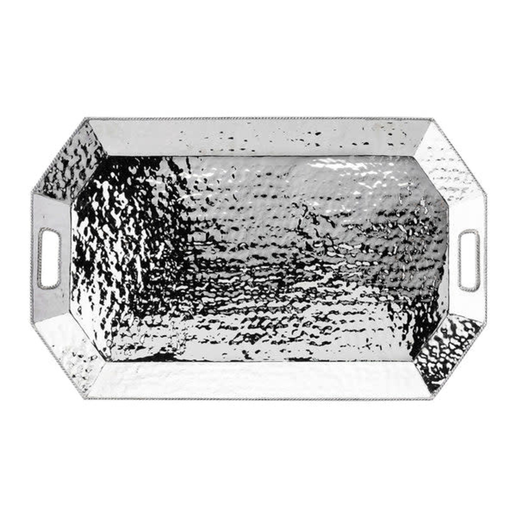 Juliska Graham Bar Tray & Stand Silver Metal