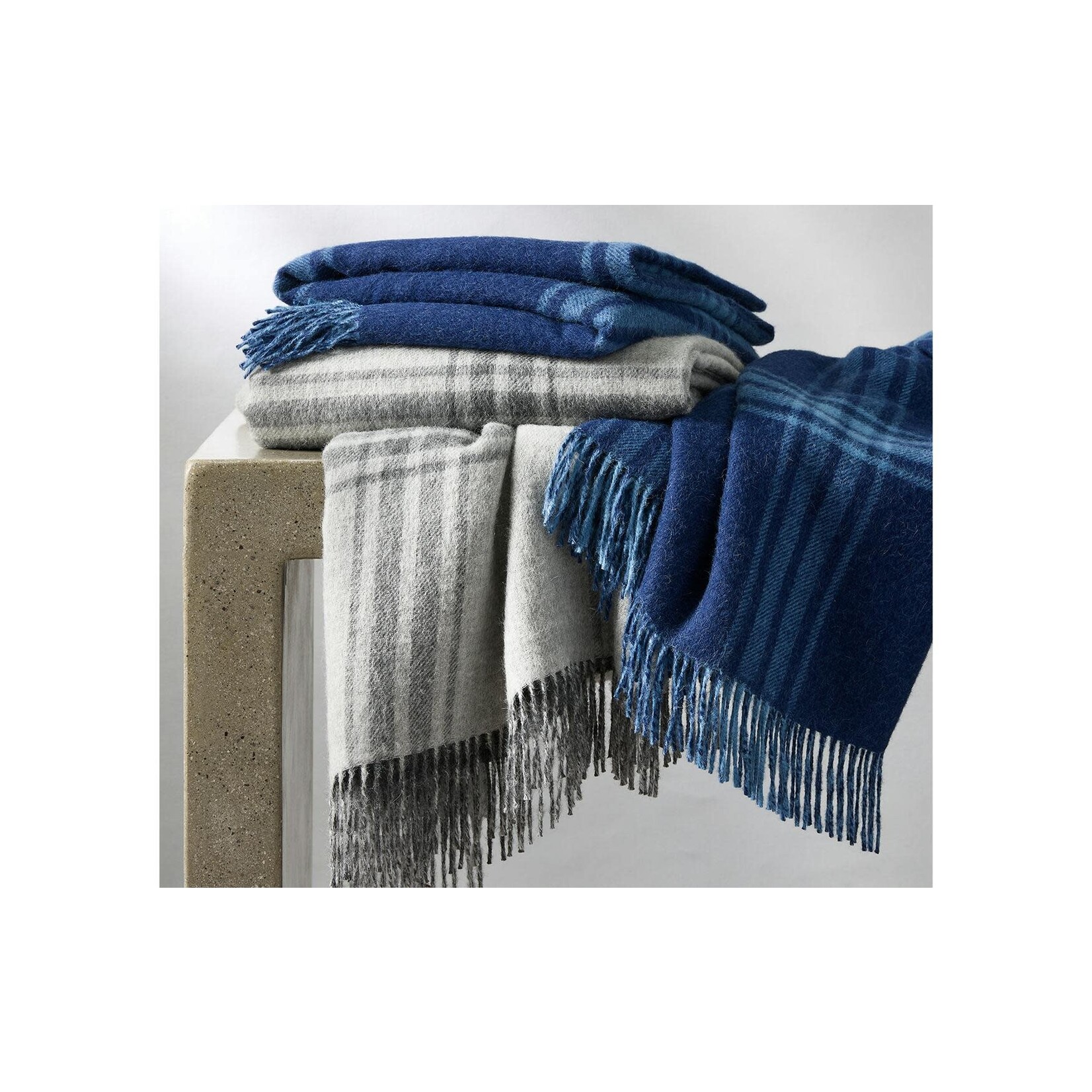Matouk Diego Throw Charcoal