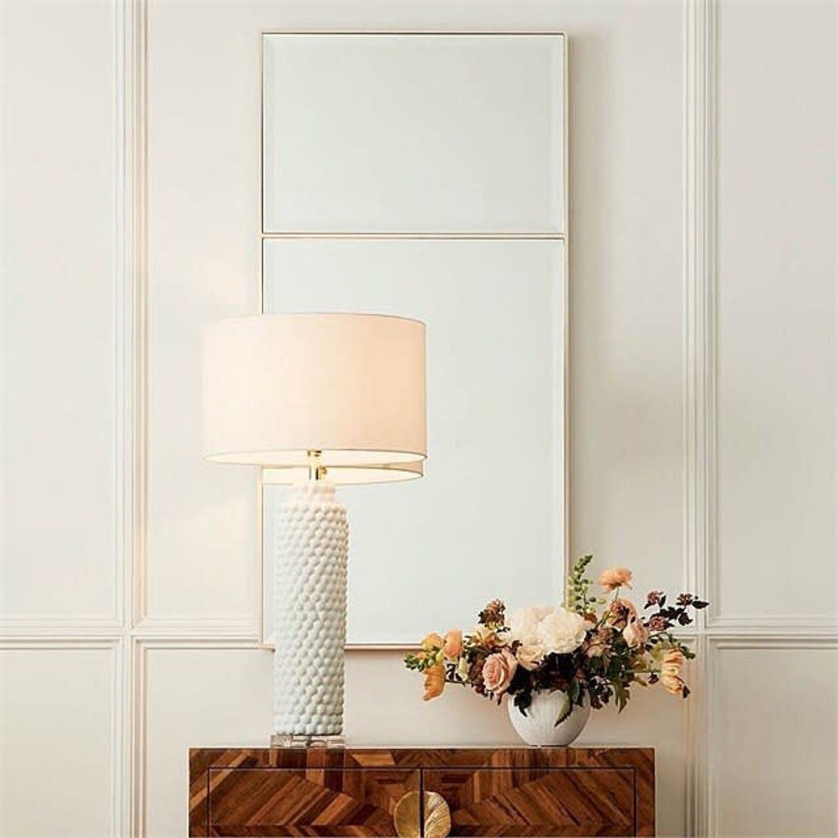 Made Goods Ariela Mirror Castor Gray Vintage Faux Shagreen