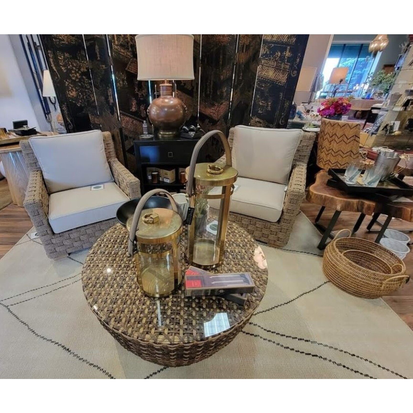 Go Home Wellington Brass Candleholder Lantern