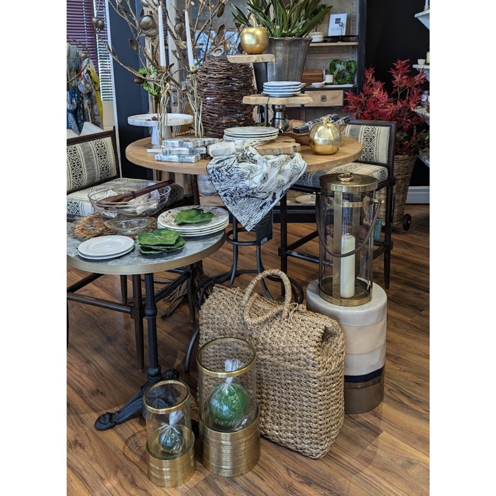 Go Home Wellington Brass Candleholder Lantern