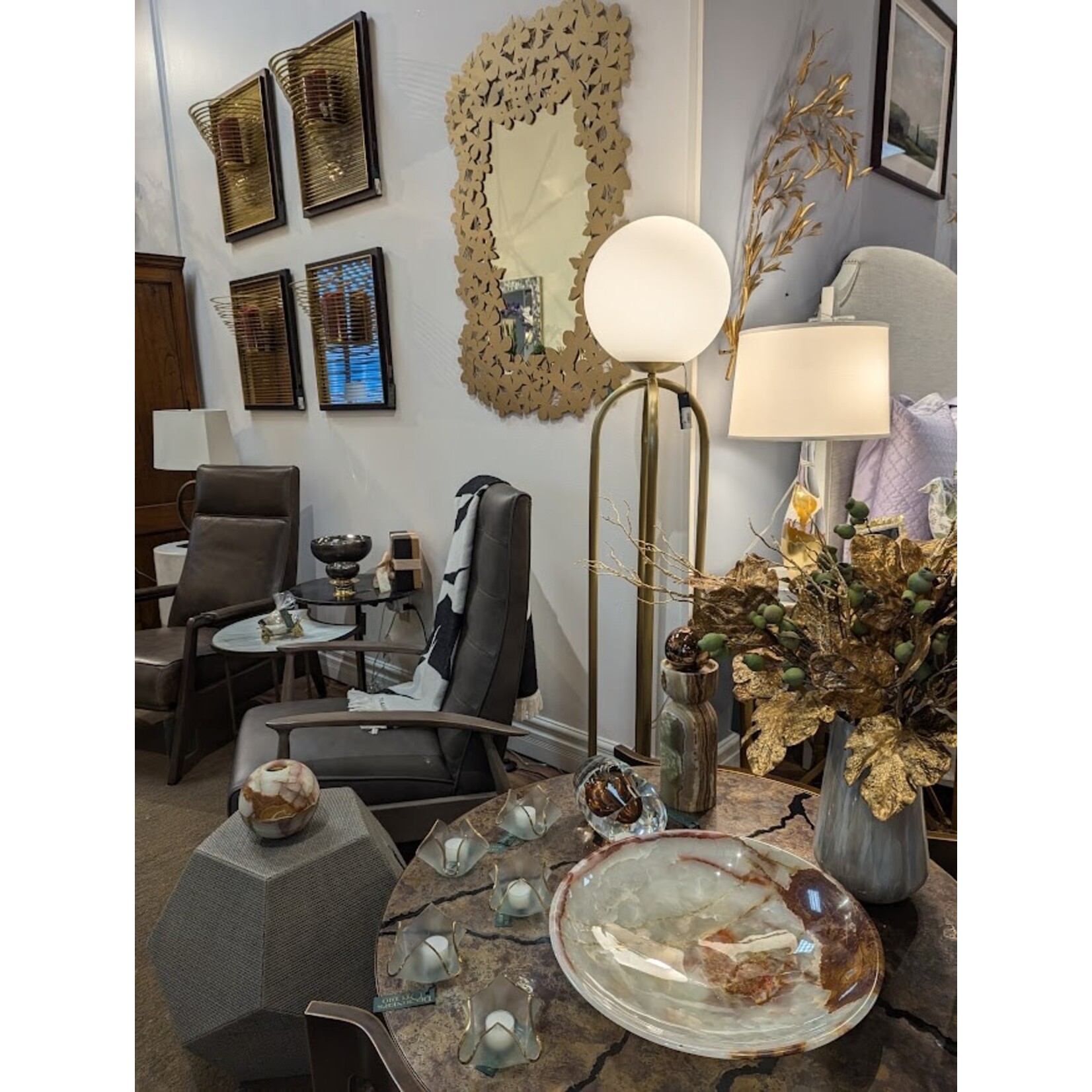 Tommy Mitchell Company Butterfly Gold Mirror