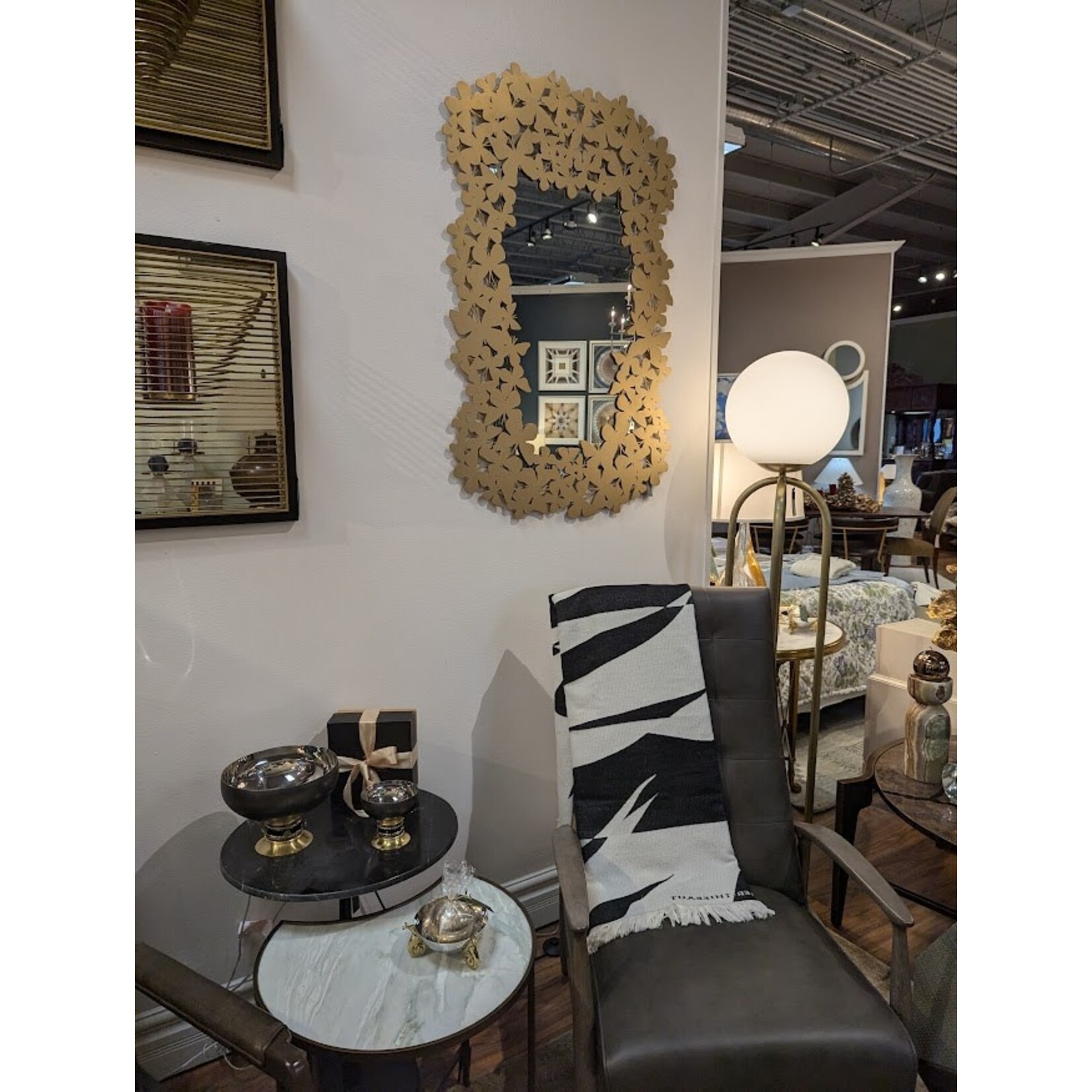 Tommy Mitchell Company Butterfly Gold Mirror