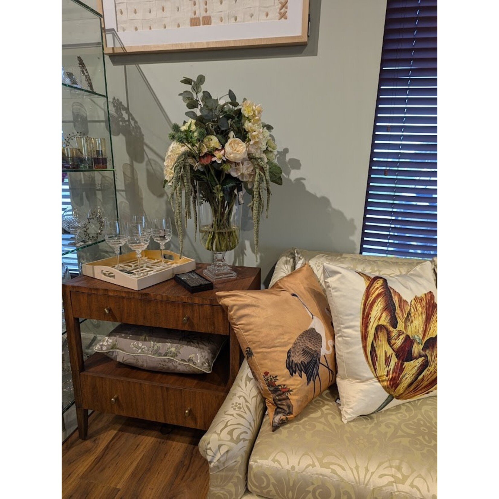 The Ivy Guild Blush Hydrangea Ranunculus Faux Arrangement