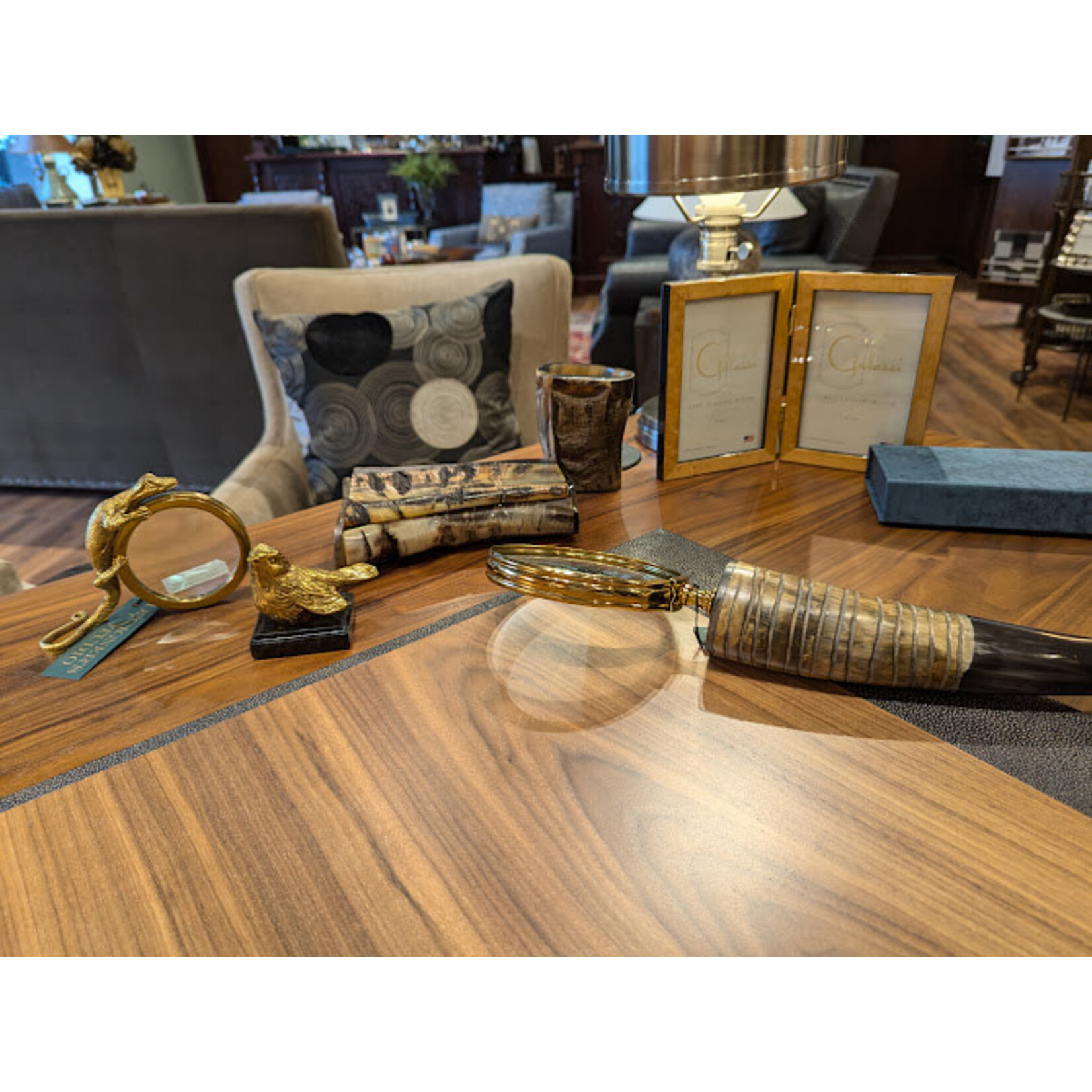 Maitland Smith Magnifying Glass Lizard Motif