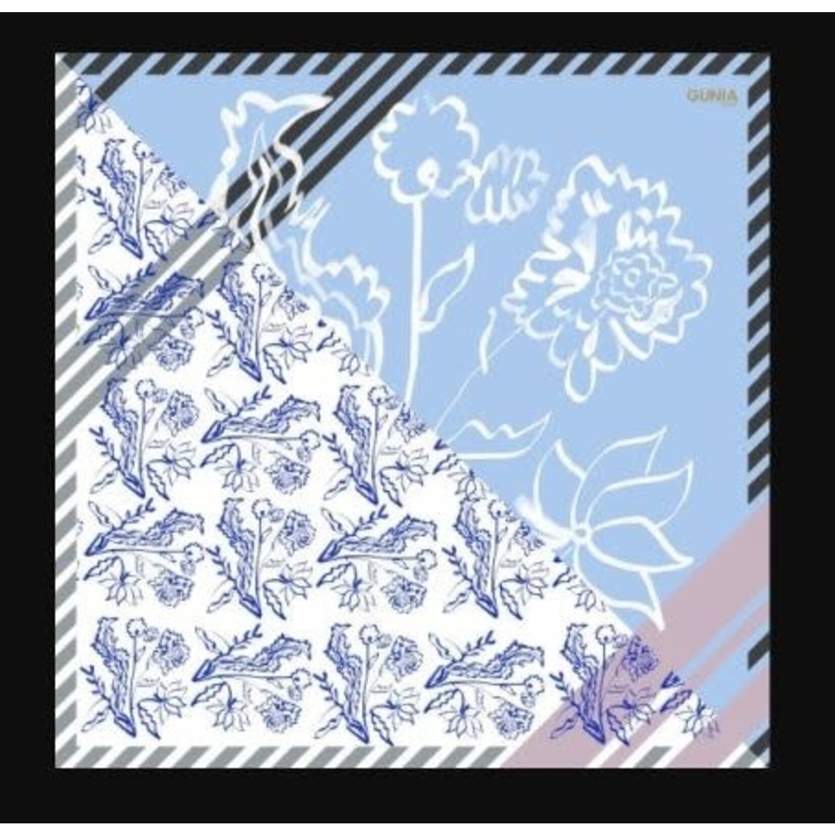 Gunia Project Silk Headscarf Indigo