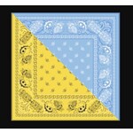 Gunia Project Silk Bandana Scarf Yellow Blue