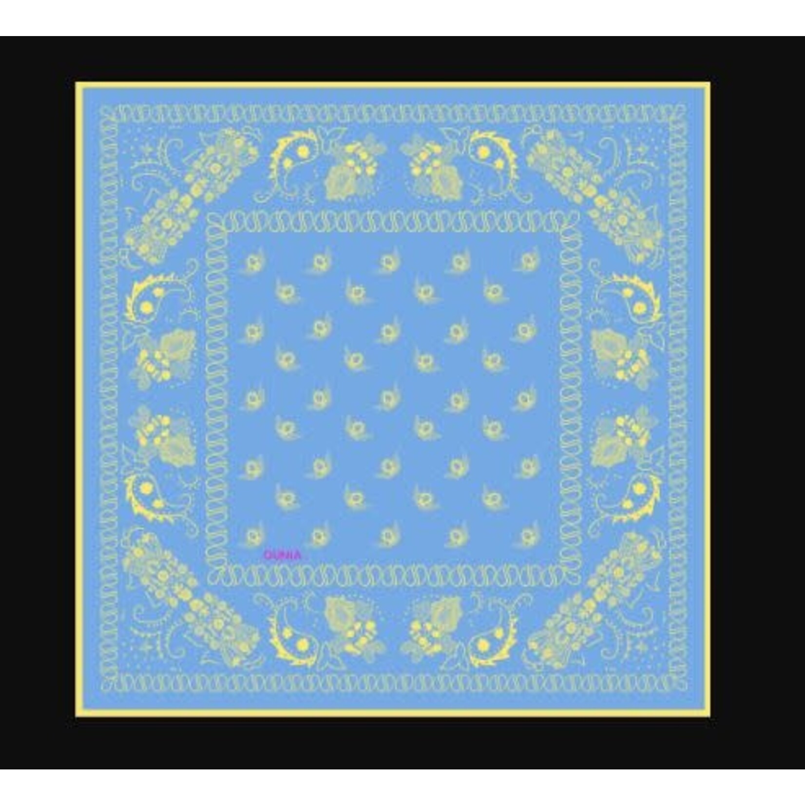 Gunia Project Silk Bandana Scarf Blue