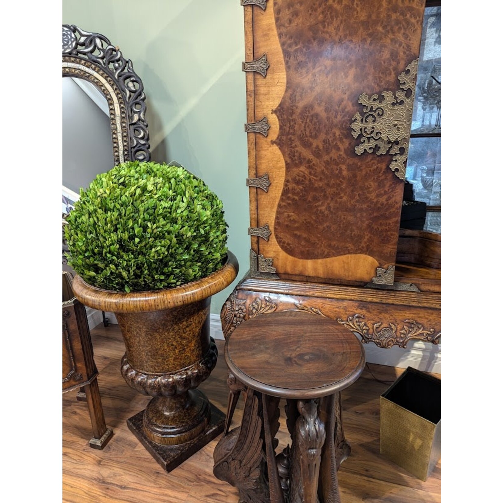 Theodore Alexander Tortoise Painted Campana Urn Planter