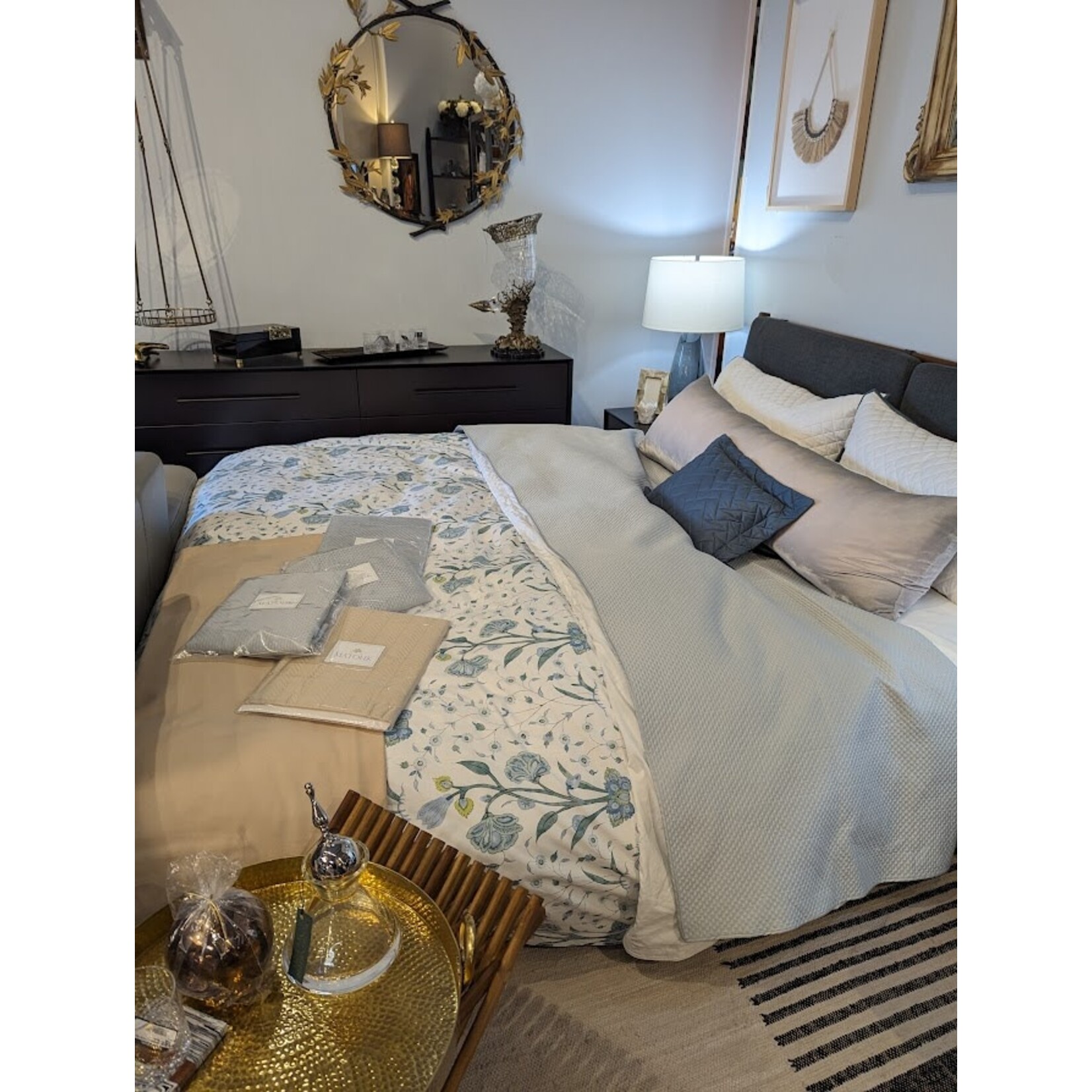 Matouk Khilana King Duvet Cover Blue