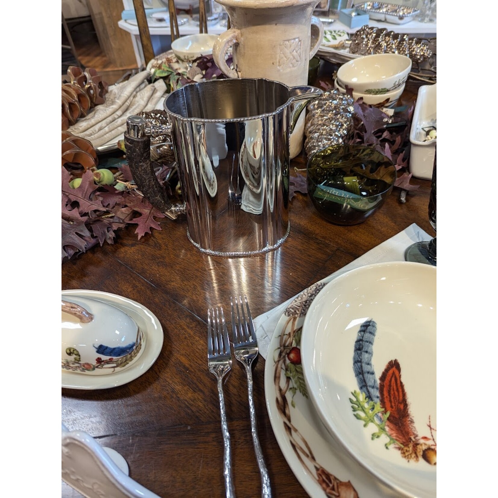 Frances Stoia Assoc Water Pitcher with Walnut Handle