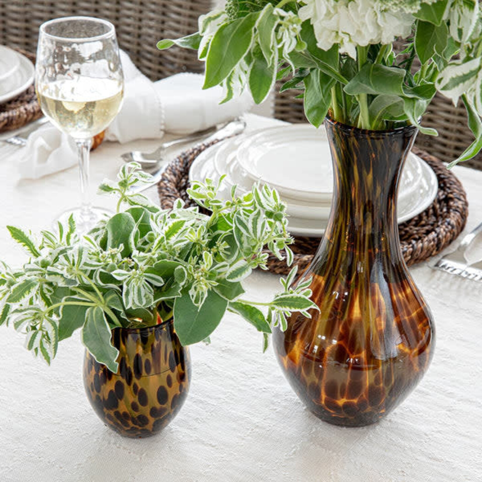 Juliska Puro Stemless Wine Glass Tortoiseshell