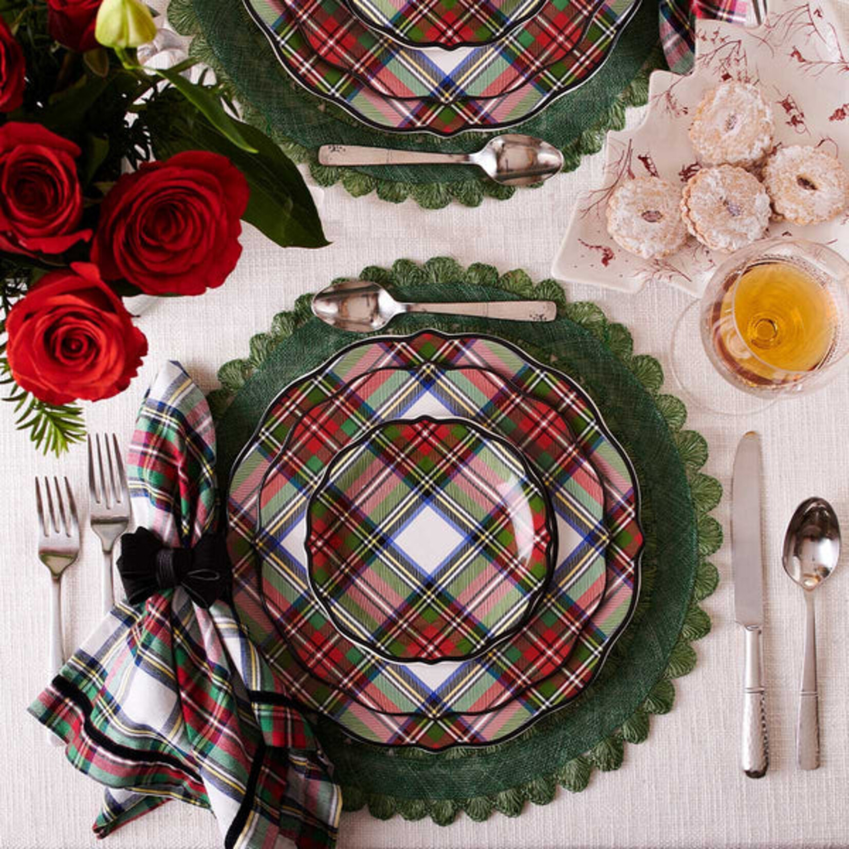 Juliska Stewart Tartan Dessert Salad Plate