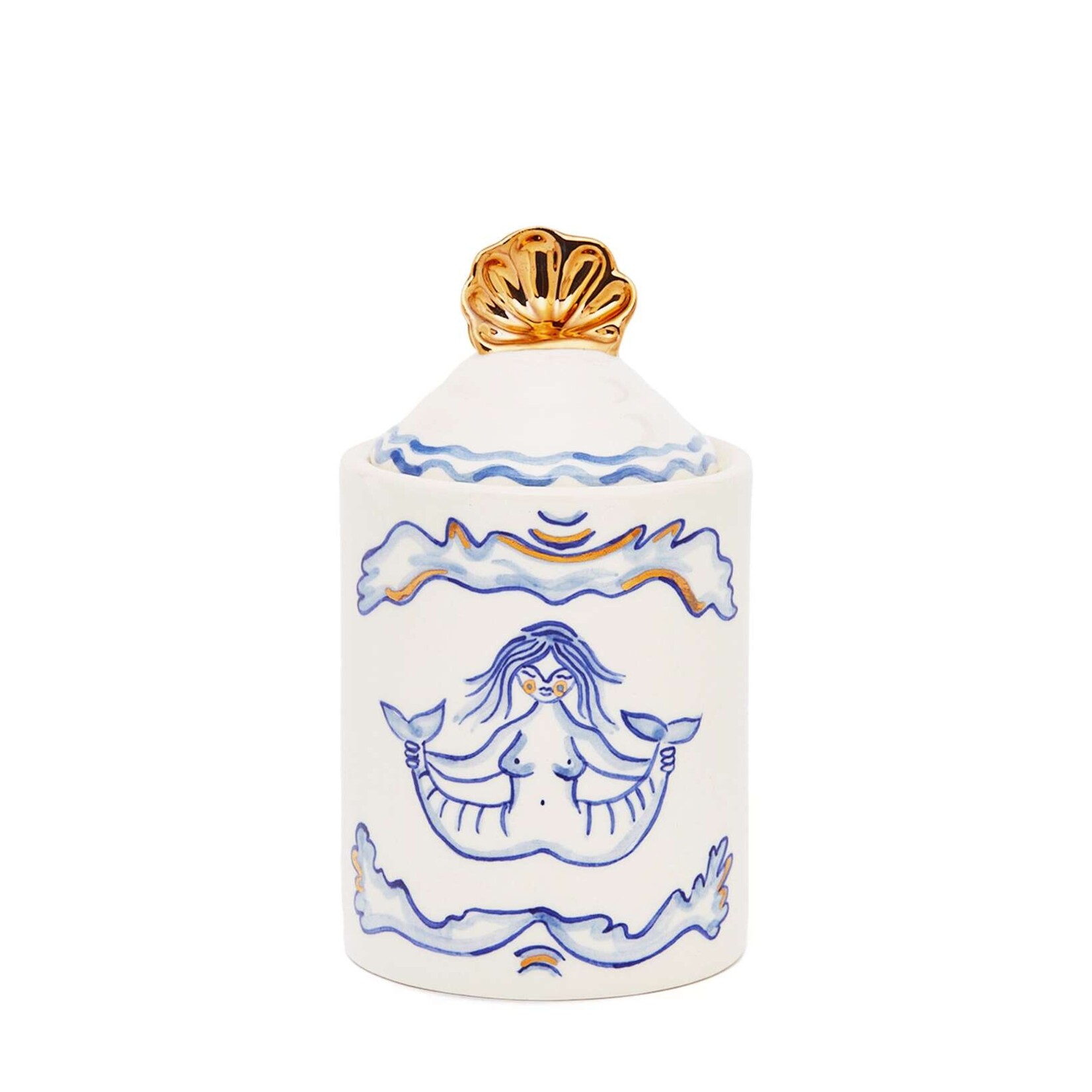 Gunia Project Ceramic Sugar Bowl with Sirens Mermaid