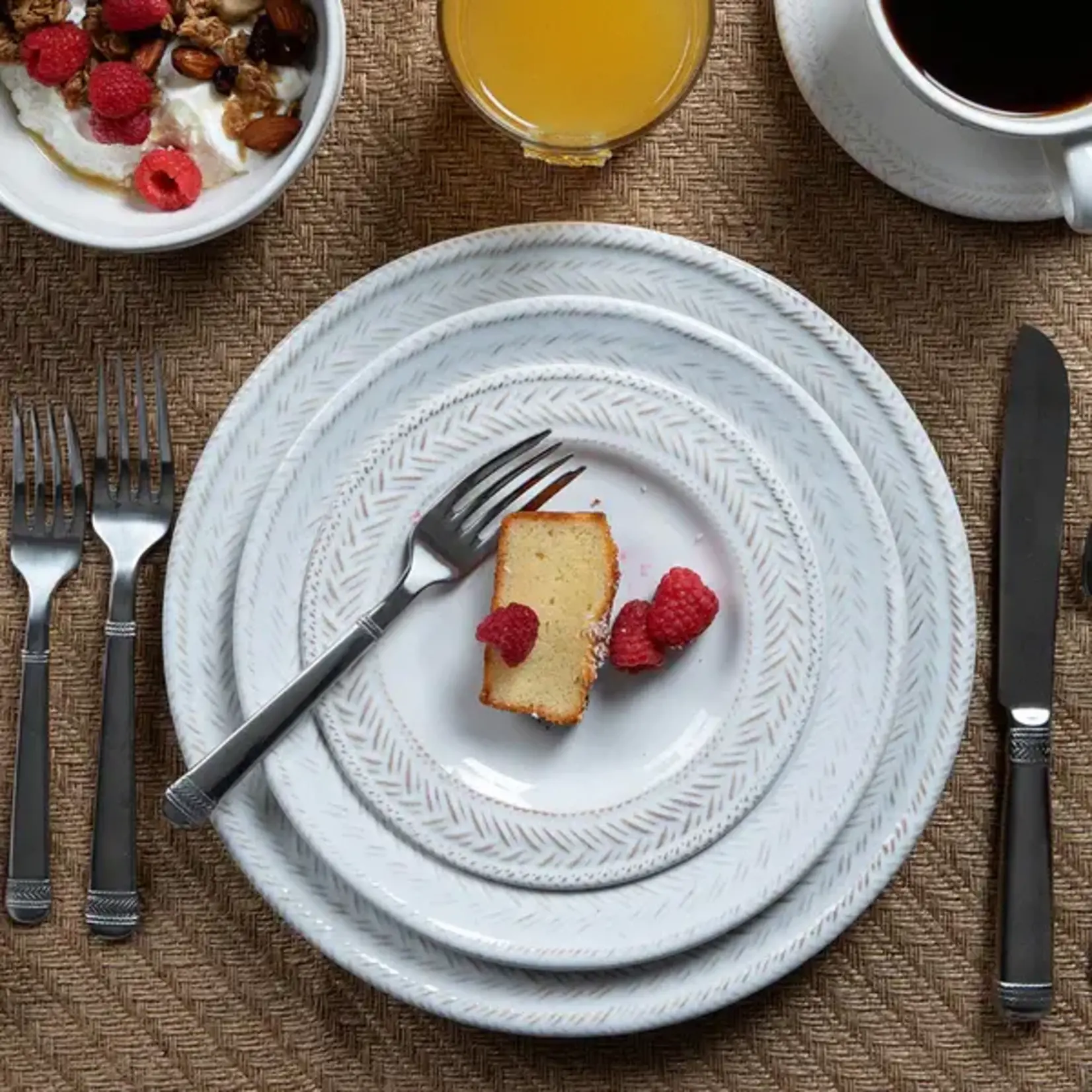 Juliska Le Panier Side Cocktail Plate Whitewash