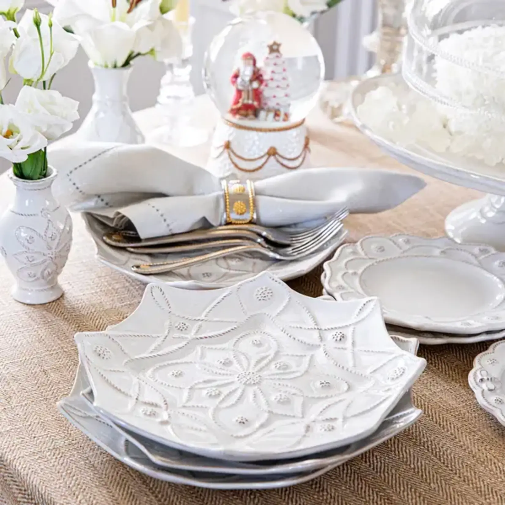 Juliska Jardins du Monde Alcazar Dessert Salad Plate Whitewash