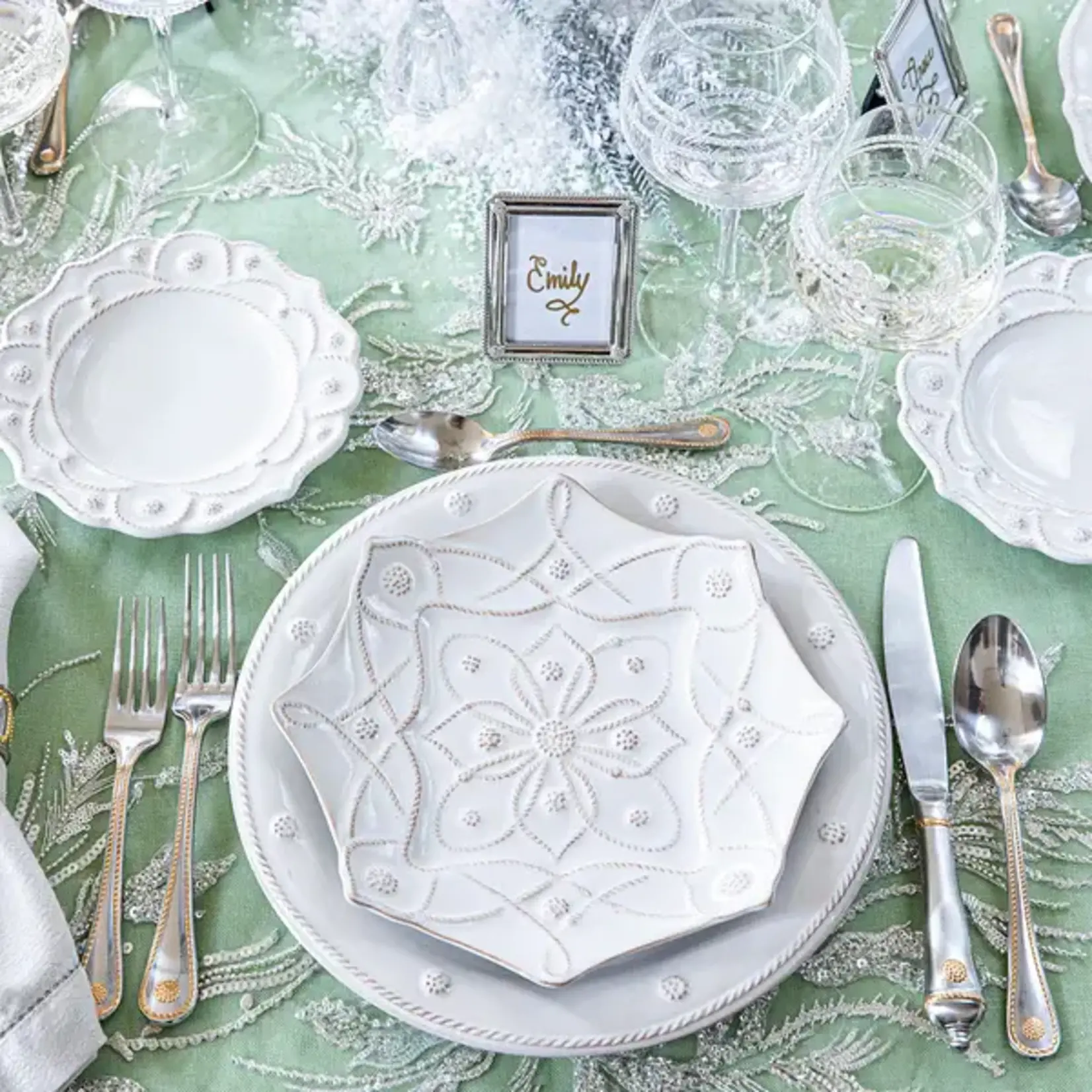 Juliska Jardins du Monde Heligan Dessert Salad Plate Whitewash