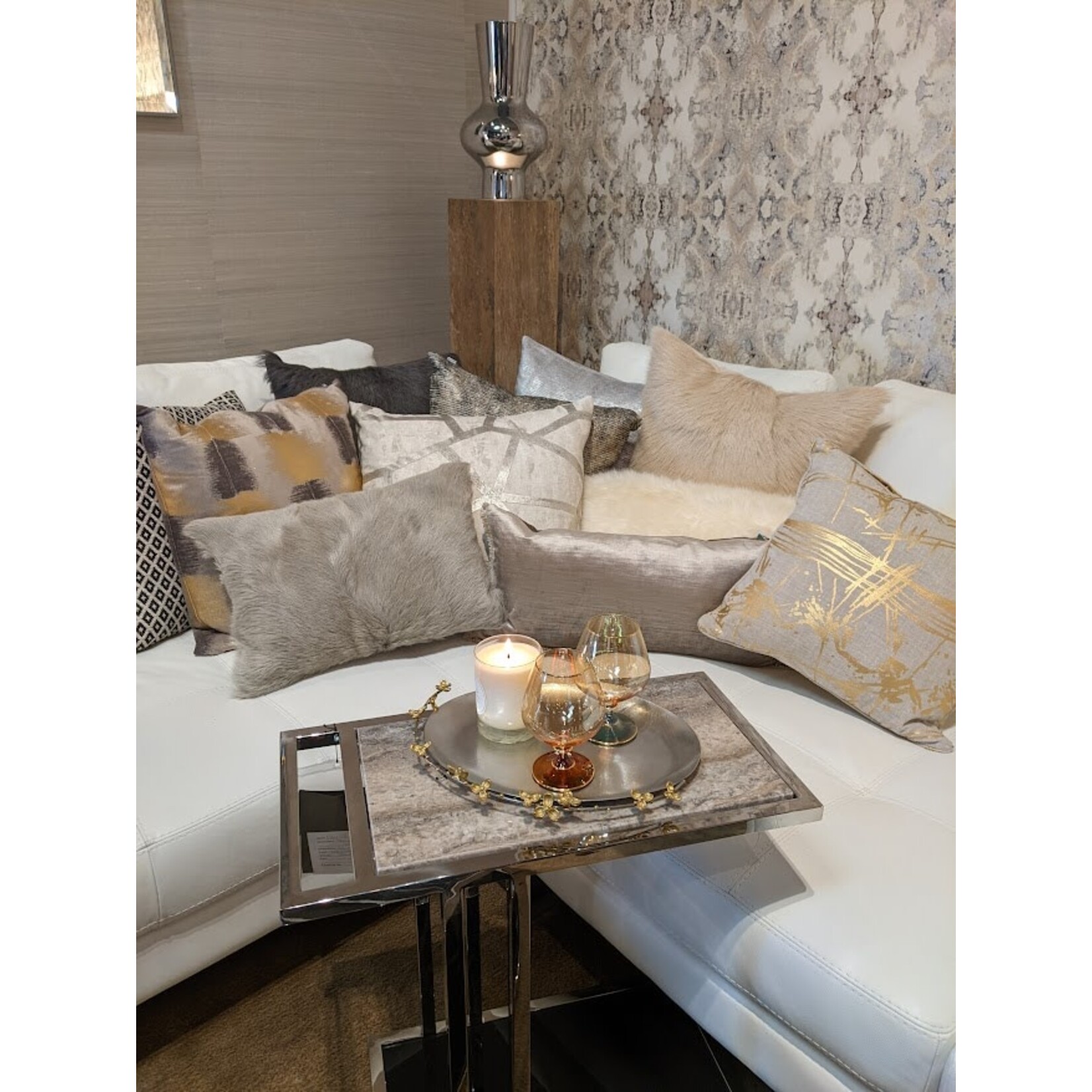 Vietri Regalia Deco Purple Brandy Snifter Glass