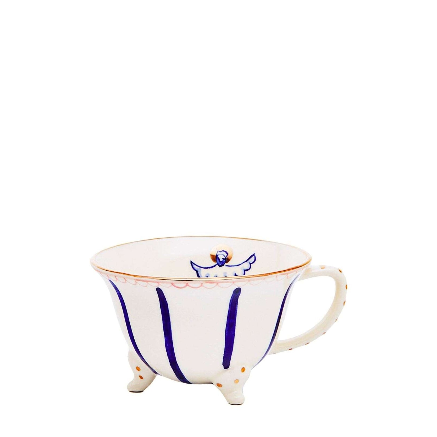 Gunia Project Hand Painted Gold Rimmed Rabbit Teacup