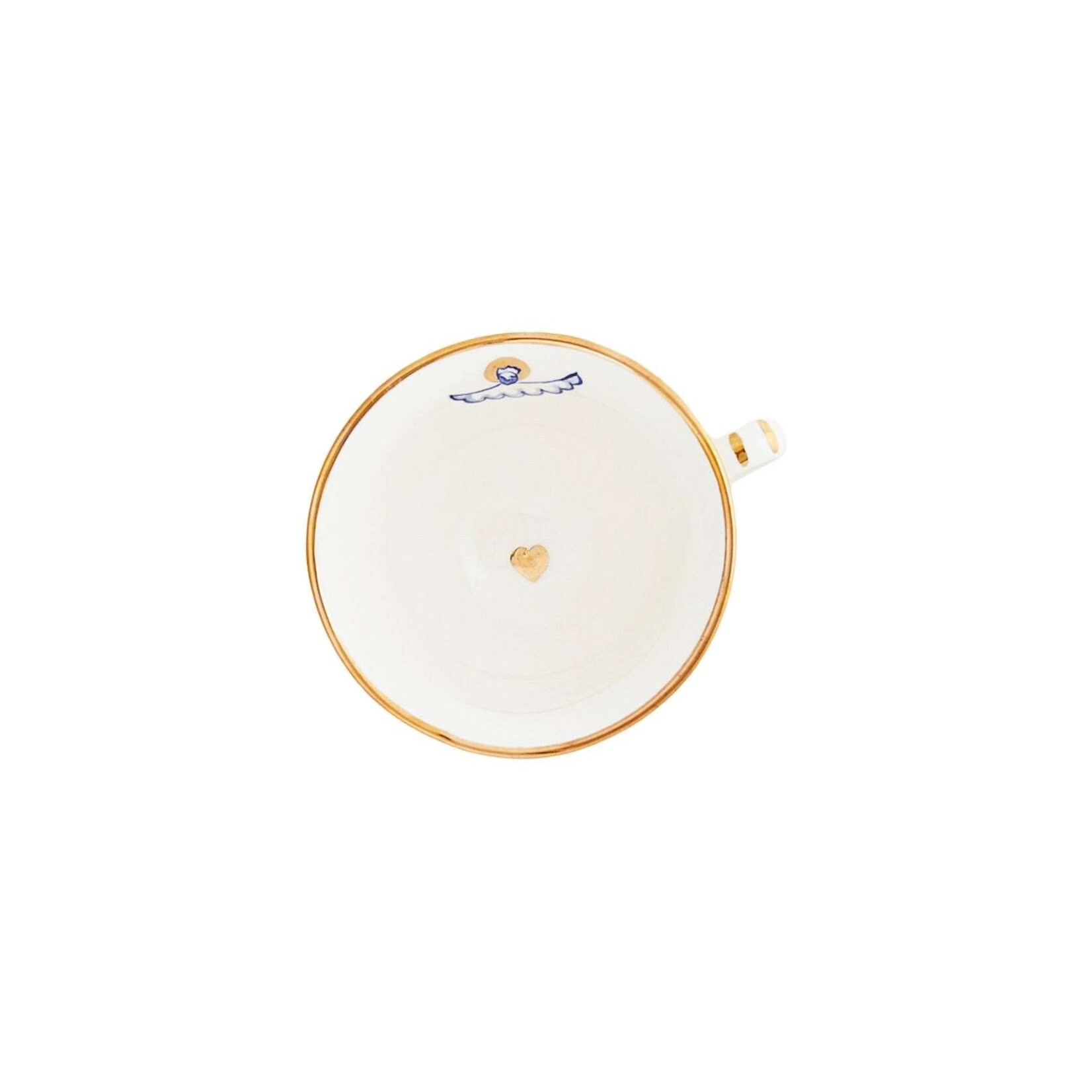 Gunia Project Hand Painted Gold Rimmed Rabbit Teacup