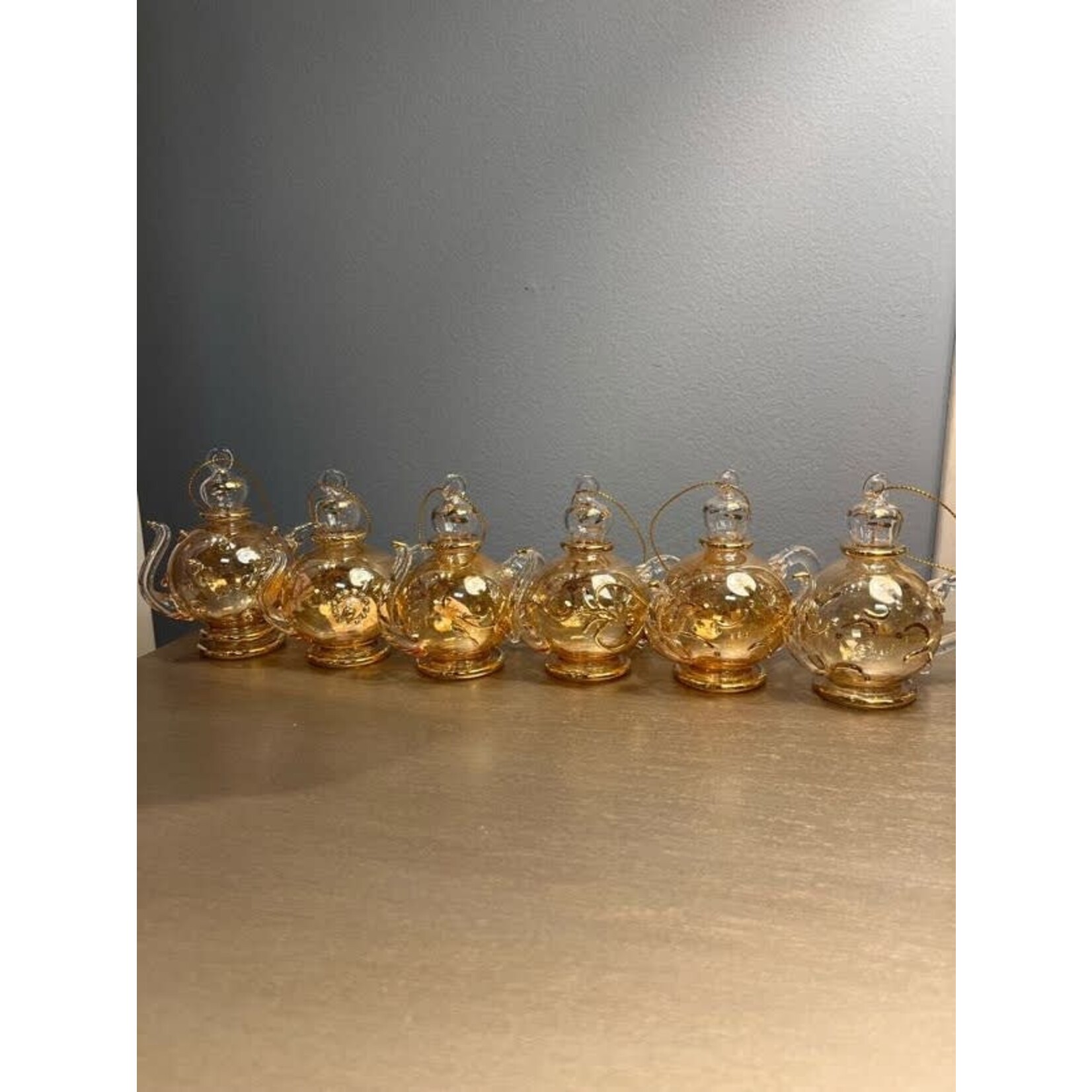 Unique Tradings Handblown Glass Teapot Ornament